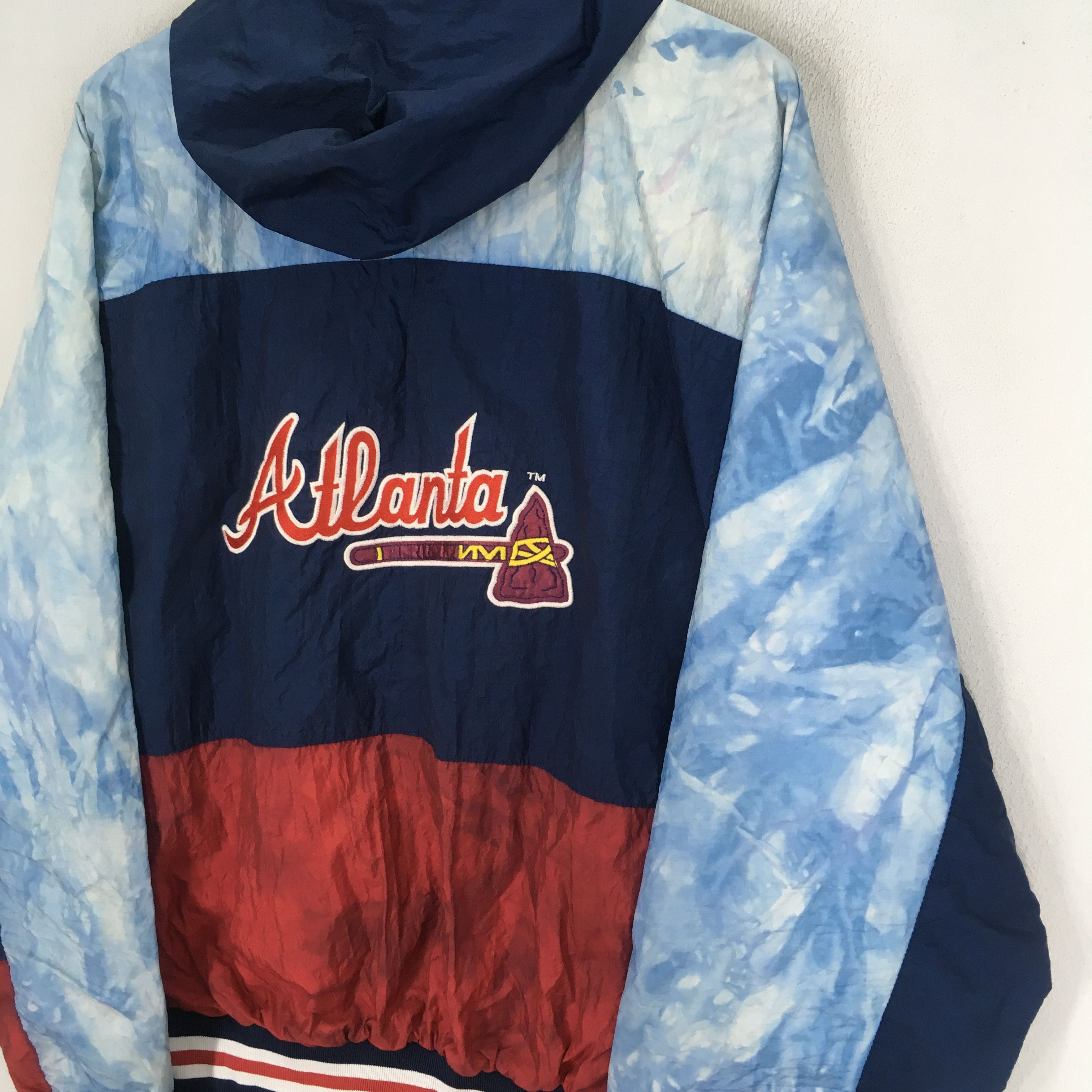 MLB Vintage 90's Atlanta Braves MLB Distressed Jacket Size US L / EU 52-54 / 3 - 17 Thumbnail