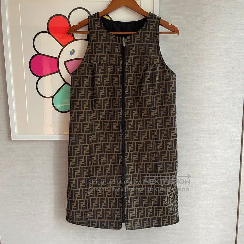 Fendi Fendi Unique Vintage Style Monogram Dress Size S / US 4 / IT 40 - 1 Thumbnail