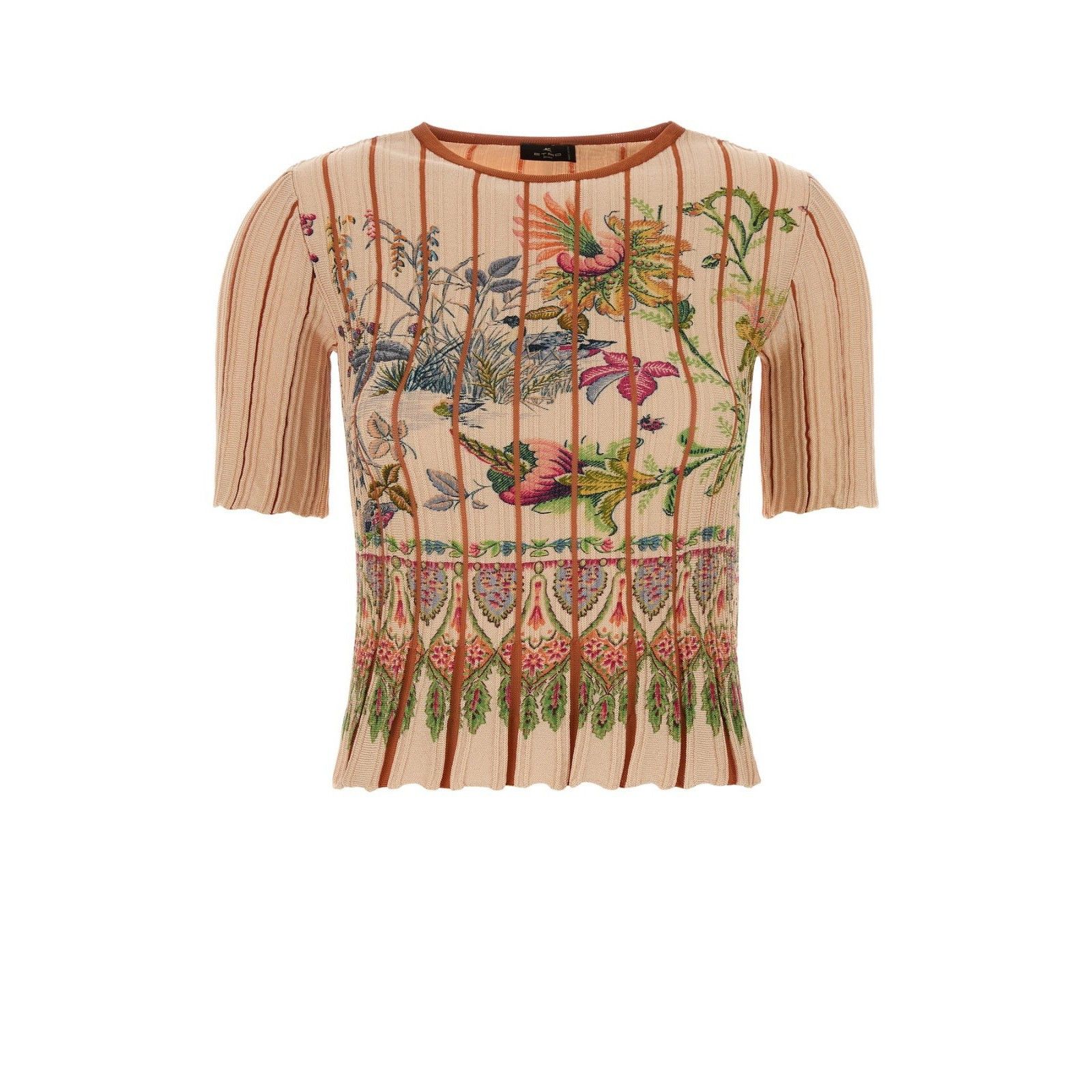 Etro ETRO Black Printed Polyester Blend T-shirt New & Authentic ( Size S / US 4 / IT 40 - 1 Thumbnail