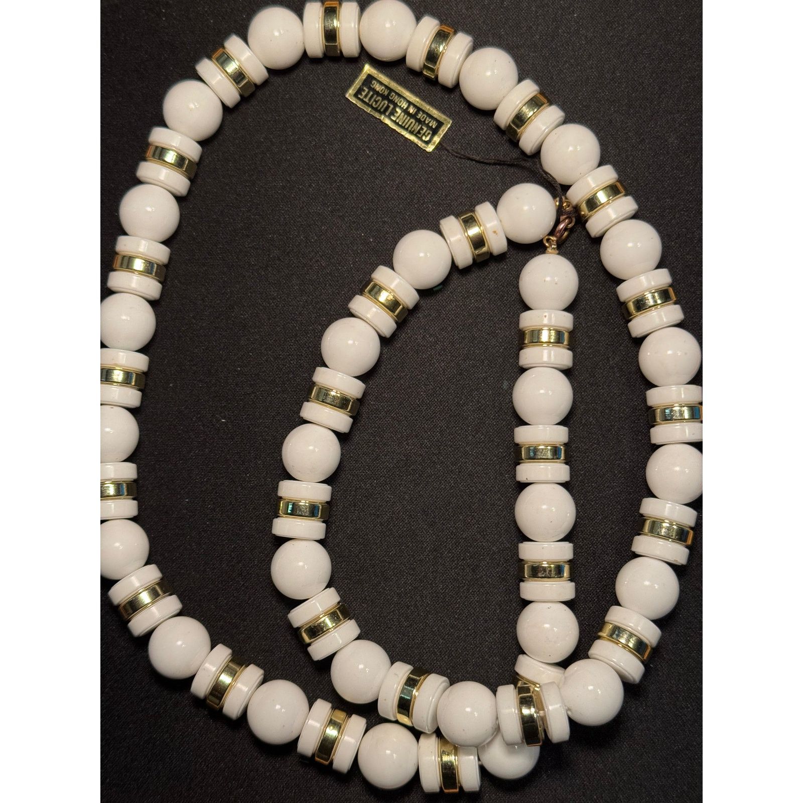 Other Vintage 29in Genuine Lucite White Necklace made in Hong Kong Size ONE SIZE - 1 Thumbnail