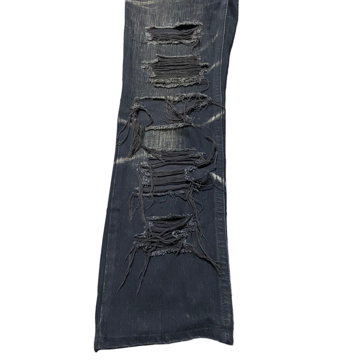 Tornado Mart Tornado Mart Black Denim Thrashed Jeans Size US 30 / EU 46 - 7 Thumbnail