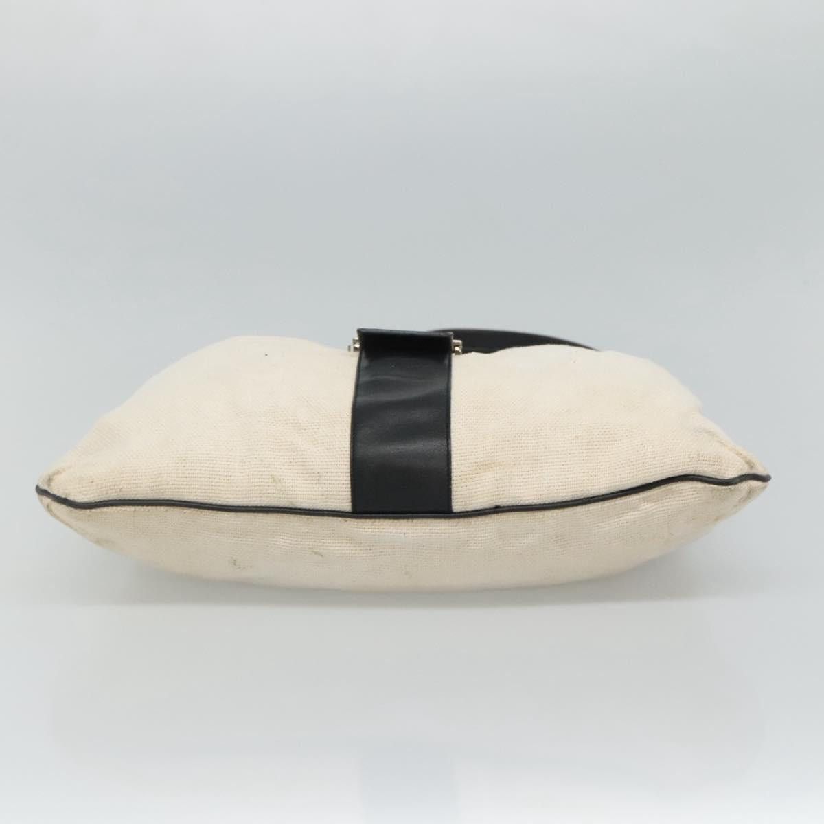 Gucci GUCCI Shoulder Bag Canvas Leather White Black Size ONE SIZE - 9 Thumbnail
