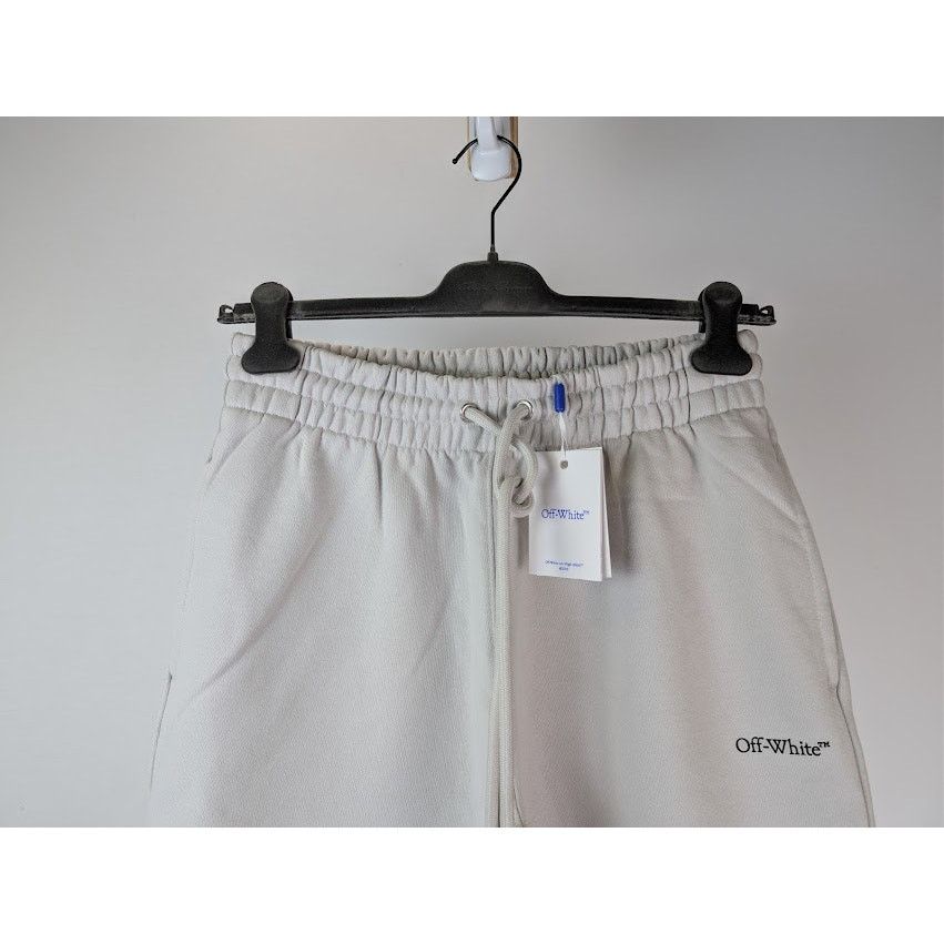 Off-White o1rshd1 Pixel Diag Sweatpants in Light Stone / Black Size US 30 / EU 46 - 4 Thumbnail