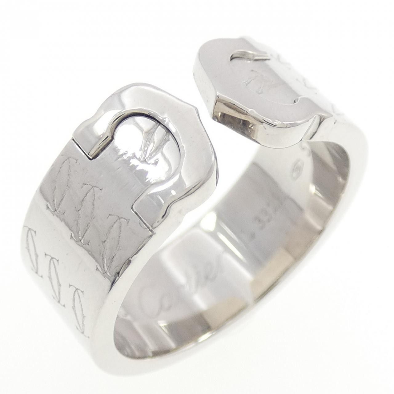 Cartier Cartier Cartier C2 Au750 White Gold Limited Ring Size 17 Precious Metal Ring B40410 DUTY FREE for USA Size ONE SIZE - 1 Thumbnail