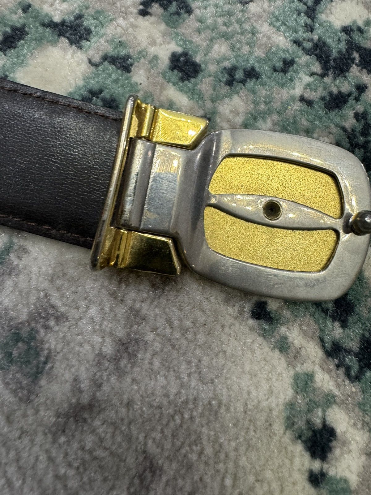 Celine VINTAGE CELINE METAL BUCKLE BELT Size 30 - 3 Thumbnail
