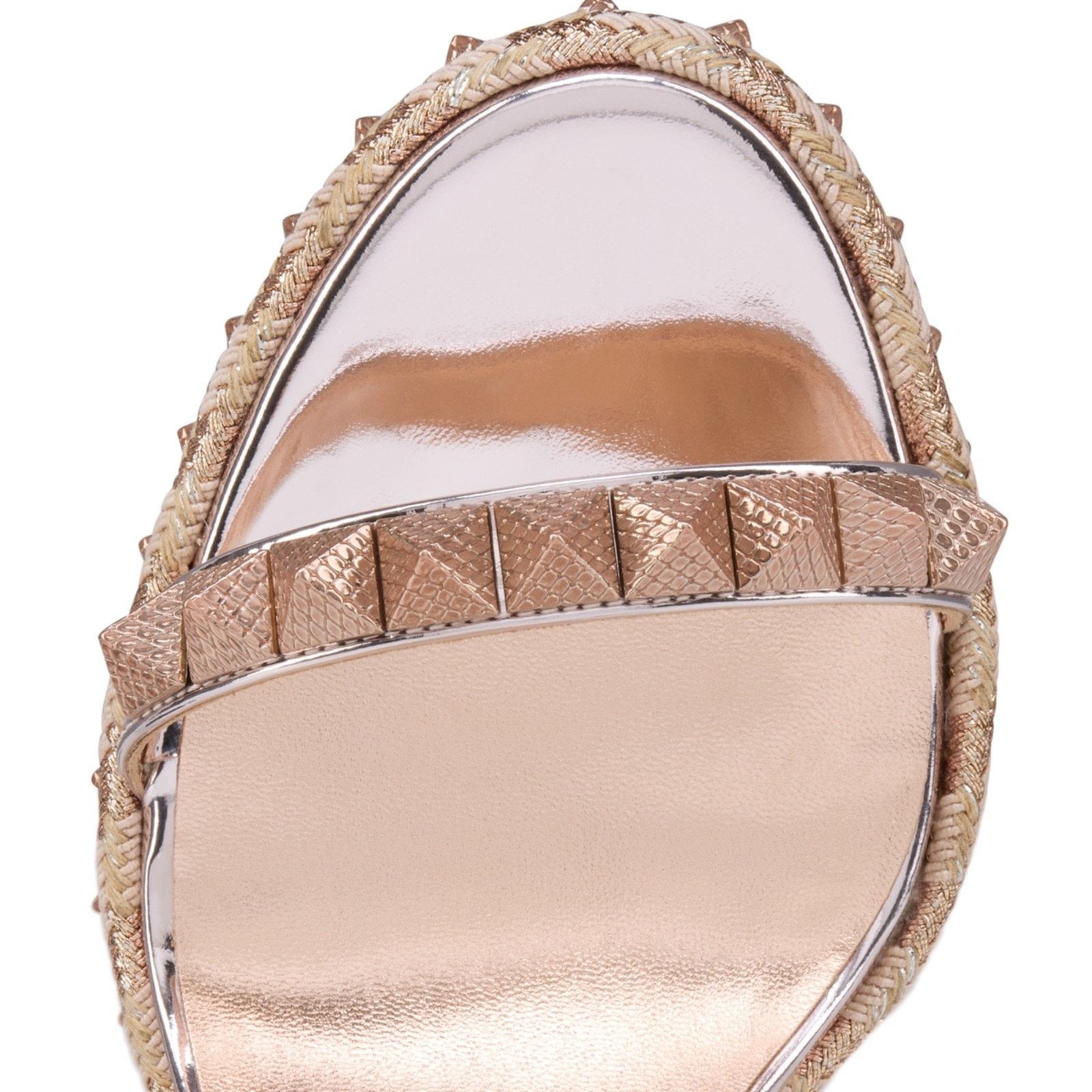 Christian Louboutin Pyraclou 110 Rose Gold Pink Platform