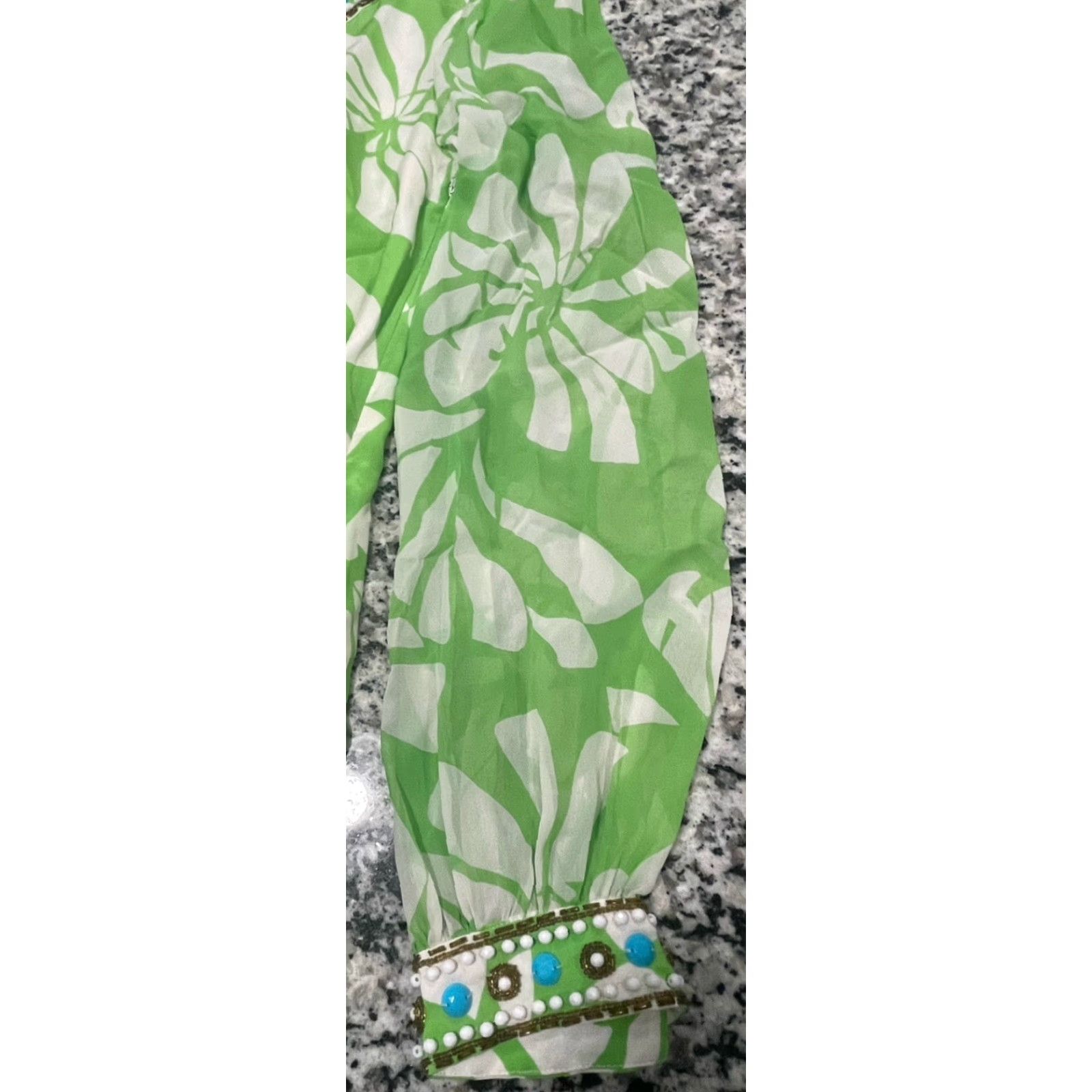 Lilly Pulitzer Lilly Pulitzer Harper Dress Wishing 100%Silk W/ Bead Accents Lined Side Zip Sz 8 Size M / US 6-8 / IT 42-44 - 3 Thumbnail