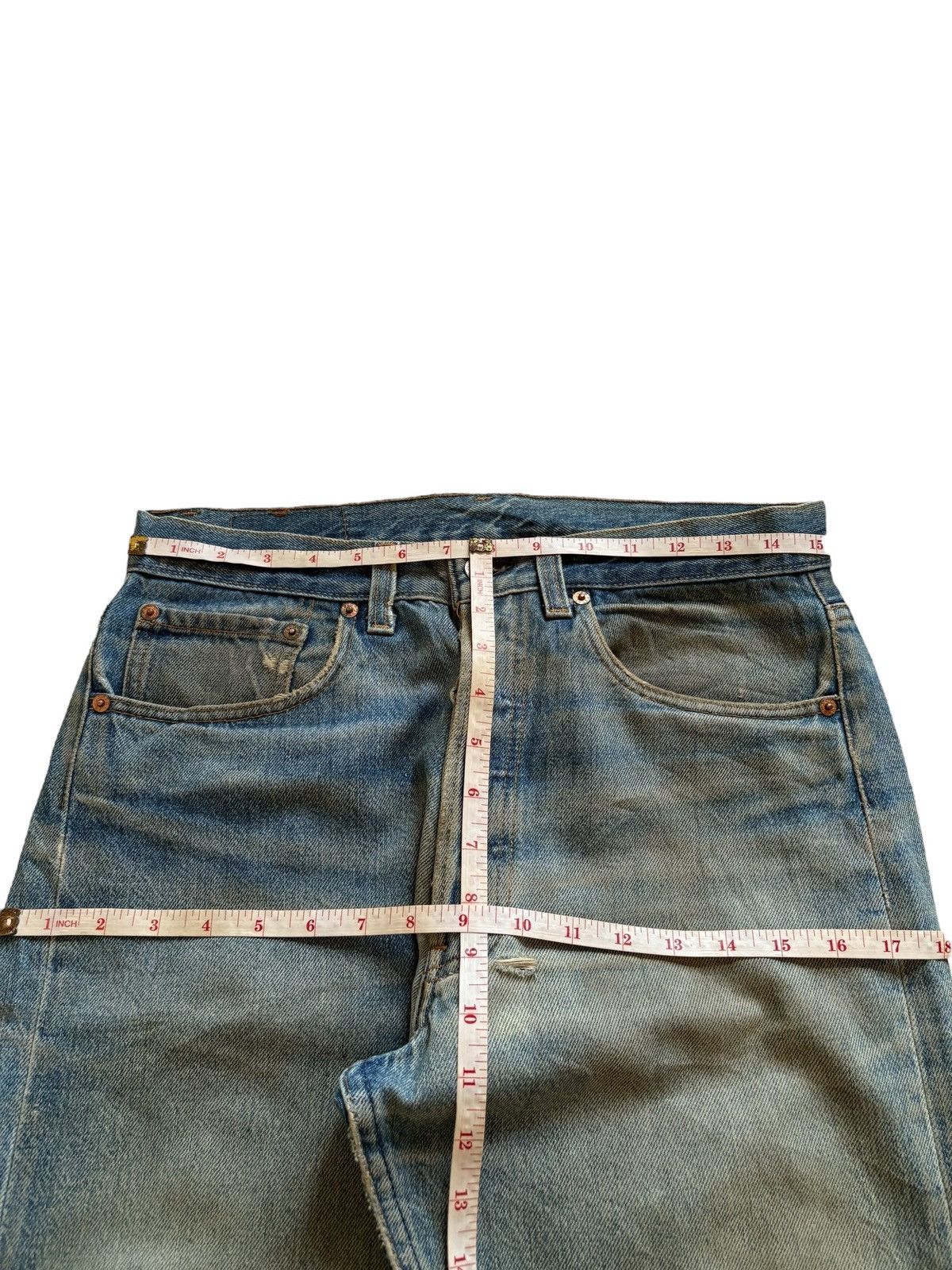 LVC × Levi's × Levi's Vintage Clothing Vintage 90s Levis 501 Mud Wash Distress Rip Loose Jean Size US 31 - 11 Thumbnail
