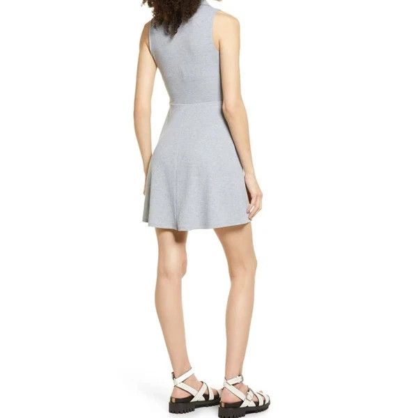 BP. Juniors Polo Tank Dress In Light Gray Heather Color size XXS Size XXS / US 00 / IT 34 - 4 Thumbnail
