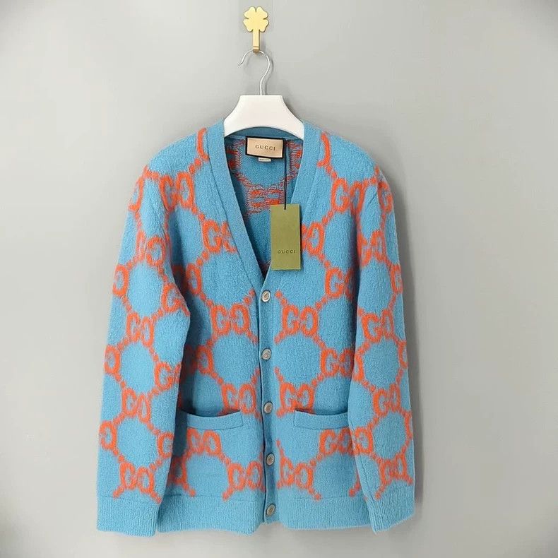 Gucci Gucci Logo Intarsia Button Knit Cardigan-yf Size US S / EU 44-46 / 1 - 1 Thumbnail