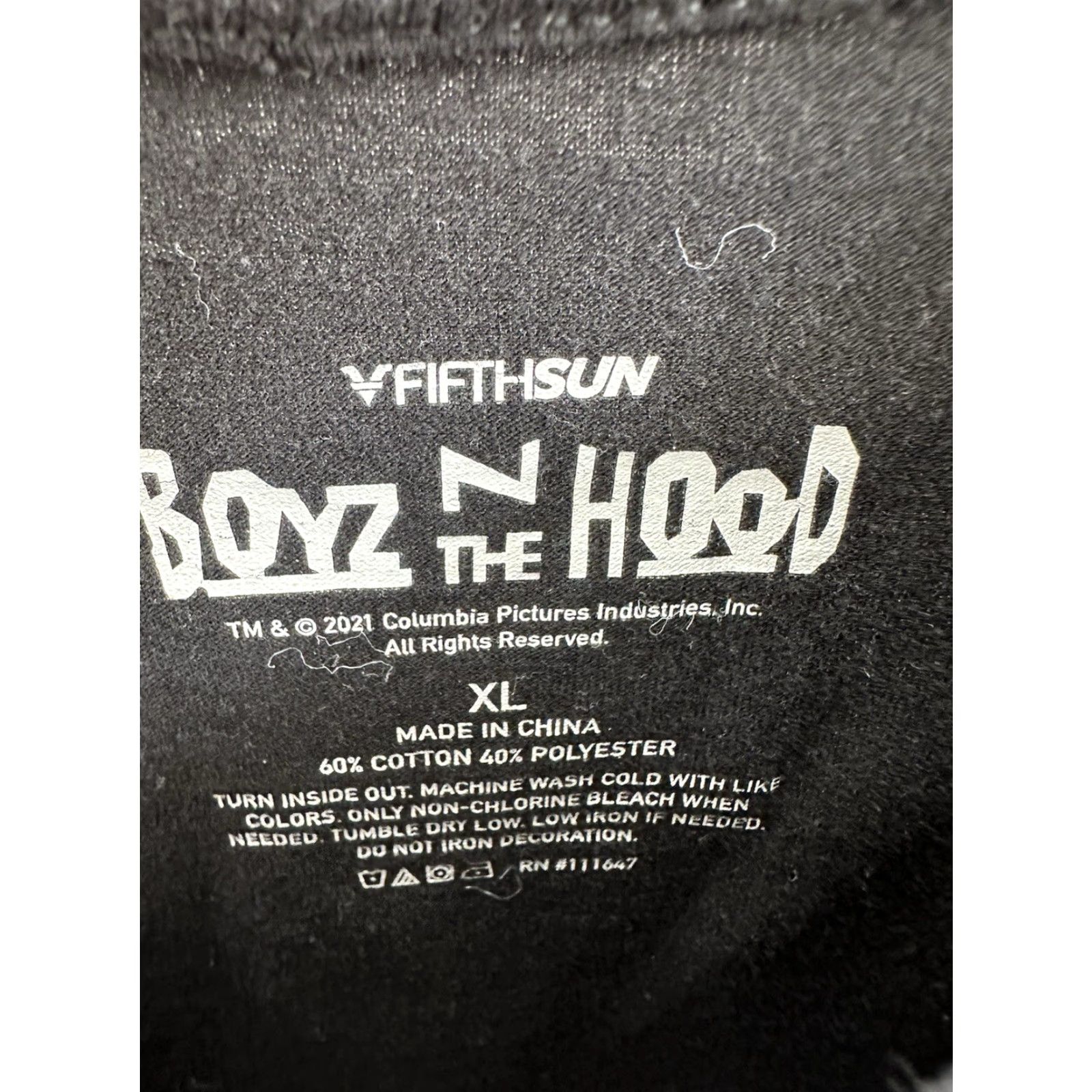 Vintage Fifth Sun Womens T-Shirt XL Black Boyz N The Hood Graphic Shirt 80s 90s Vintage Style Casual Womens Size XL / US 12-14 / IT 48-50 - 4 Thumbnail