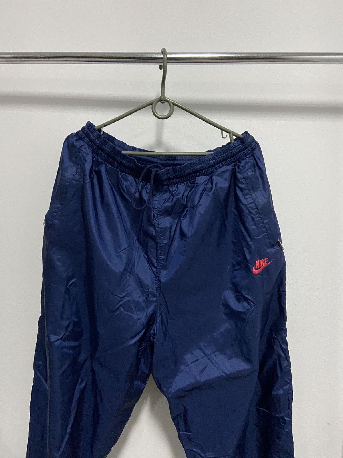 Nike × Vintage Nike nylon Suit Vintage 90s Big Logo Pants Sweatshirt Size US XL / EU 56 / 4 - 10 Thumbnail