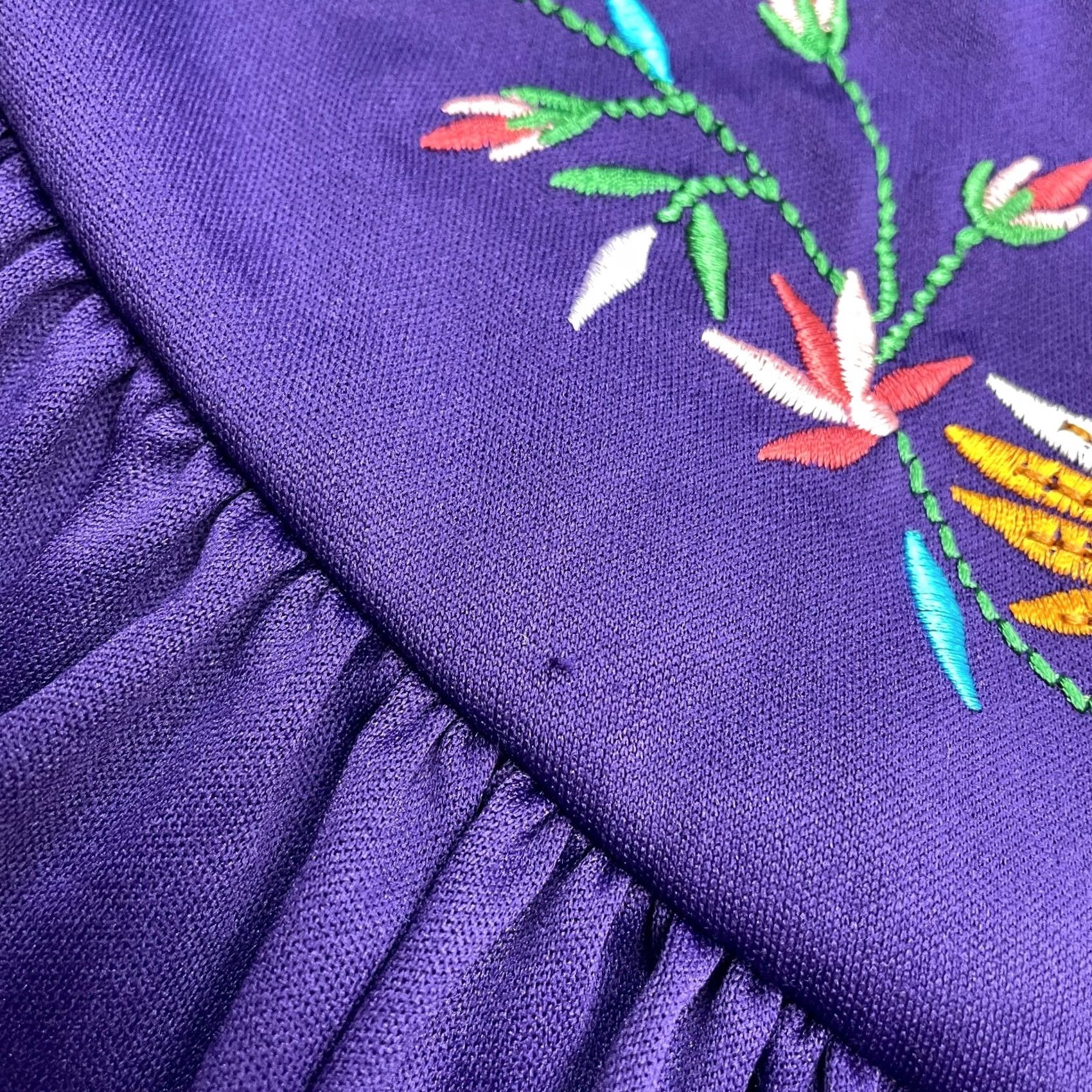 Vintage VINTAGE Lane Bryant Embroidered Midi Shift Dress Womens 24 Purple Pockets Size 4XL / US 24-26 - 5 Thumbnail