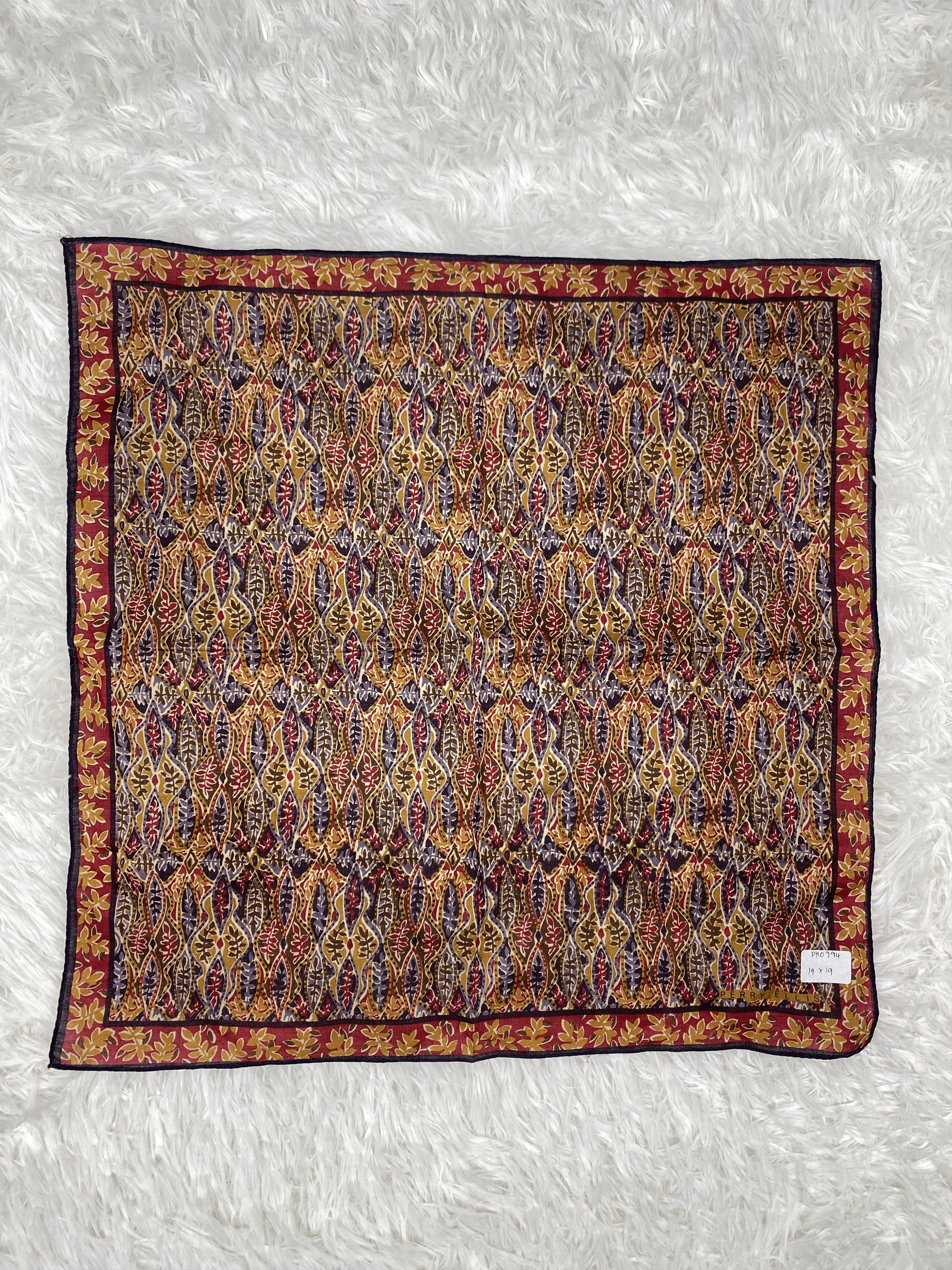 Perry Ellis × Vintage Vintage Perry Ellis Handkerchief Neckerchief PH0794 Size ONE SIZE - 3 Thumbnail