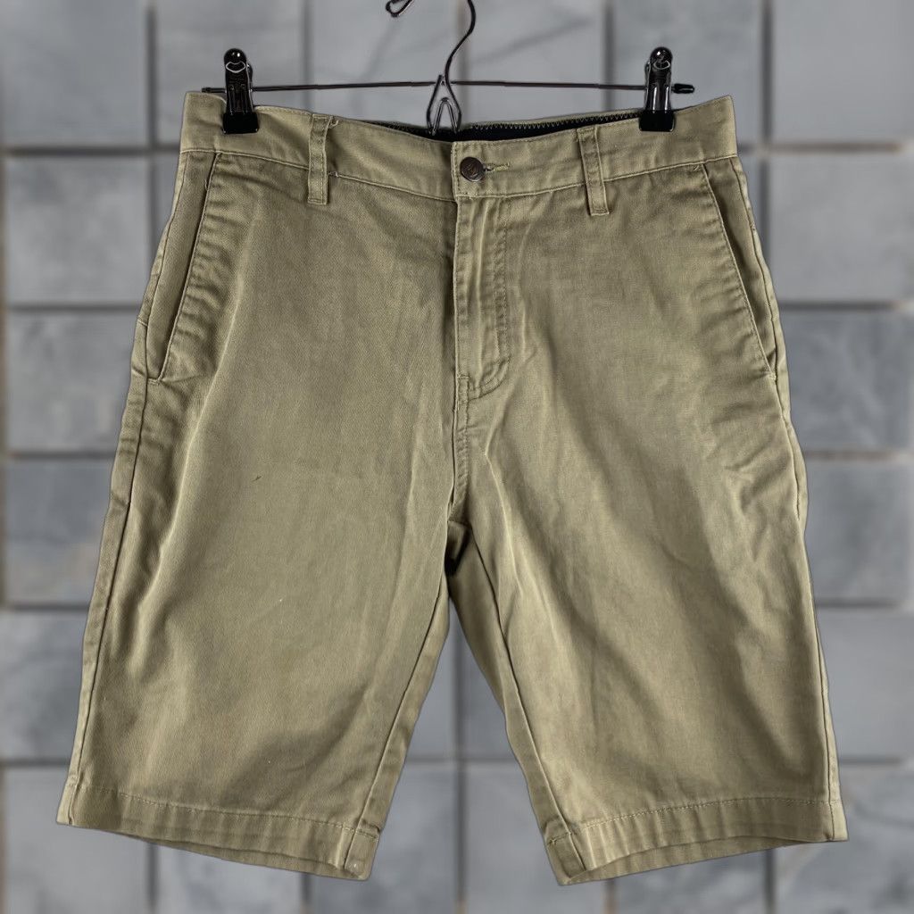 Volcom Volcom Shorts Mens 28 Beige Chino Flat Front Slash Pockets Embroidered Logo Size US 28 / EU 44 - 1 Thumbnail