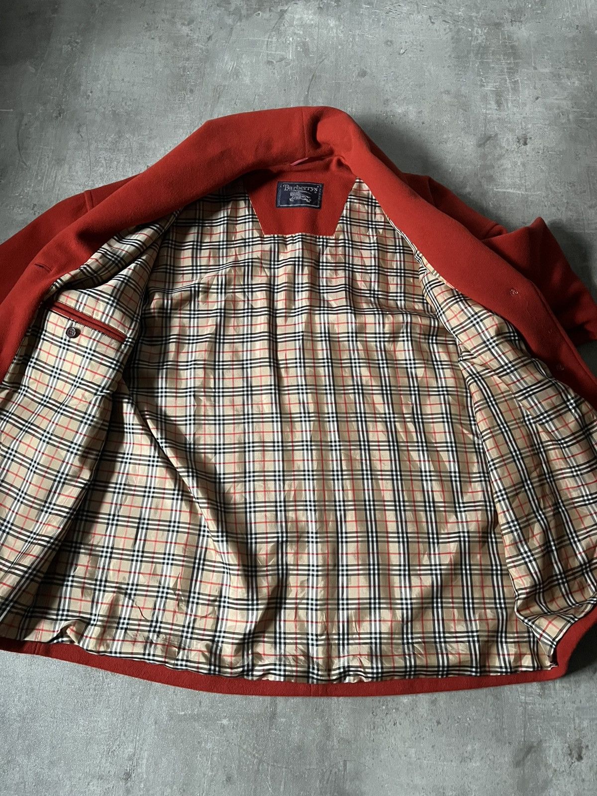 Burberry Vintage Burberrys wool coat red rare Size US L / EU 52-54 / 3 - 2 Thumbnail