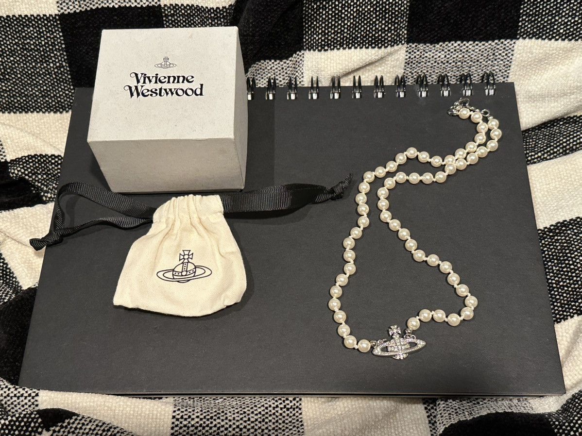 Vivienne Westwood Man. Mini Bas Relief Pearl Necklace Size ONE SIZE - 4 Thumbnail