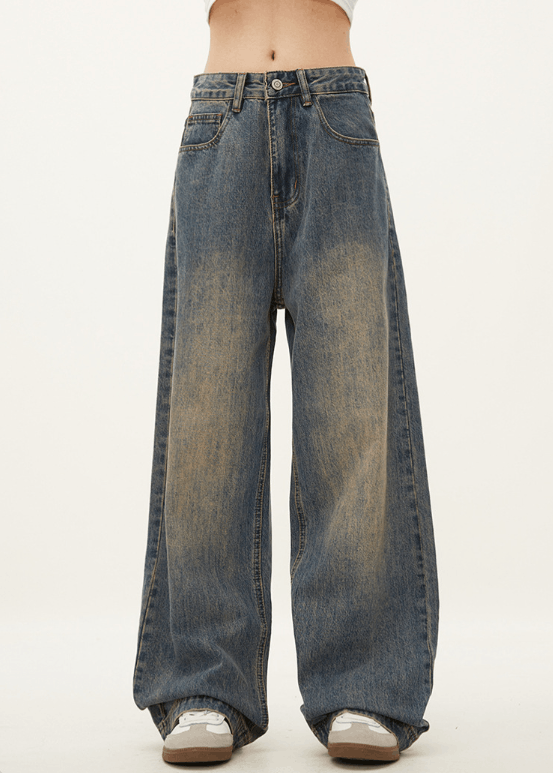 Japanese Brand × Jean Vintage distressed washed straight cleanfit loose jeans Size US 34 / EU 50 - 4 Thumbnail