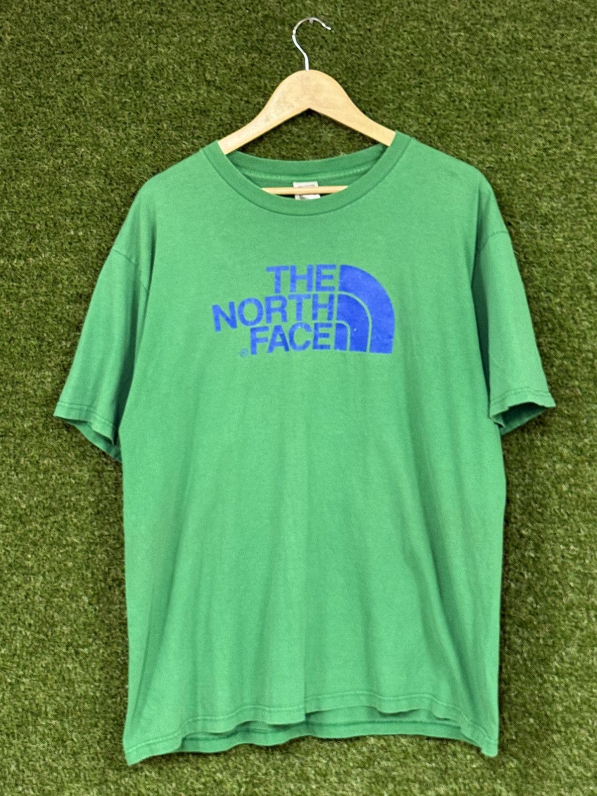 The North Face The North Face Green Blue TNF Logo Heavyweight Vintage Tee Size US XL / EU 56 / 4 - 1 Thumbnail