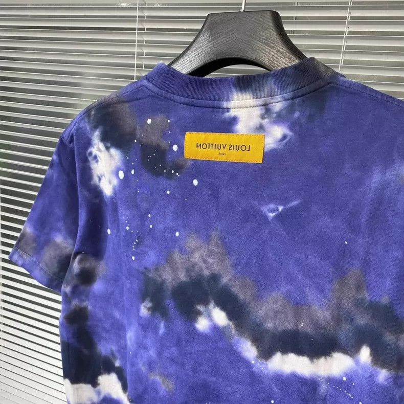 Louis Vuitton Louis Vuitton Blue tie-dye splash-ink short sleeves 2504-Ne Size US M / EU 48-50 / 2 - 8 Thumbnail