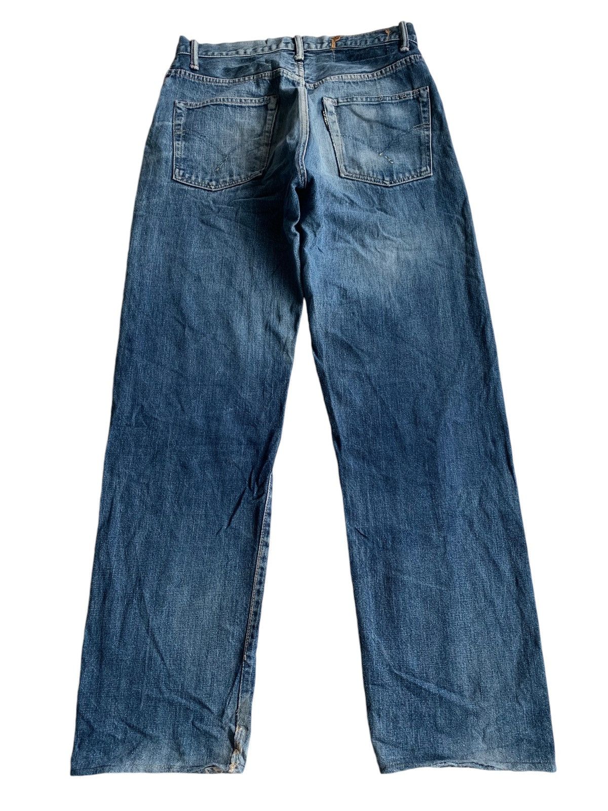 Japanese Brand × Jean Vintage Hr Market Button Fly Selvedge Distressed Denim Size US 30 / EU 46 - 4 Thumbnail