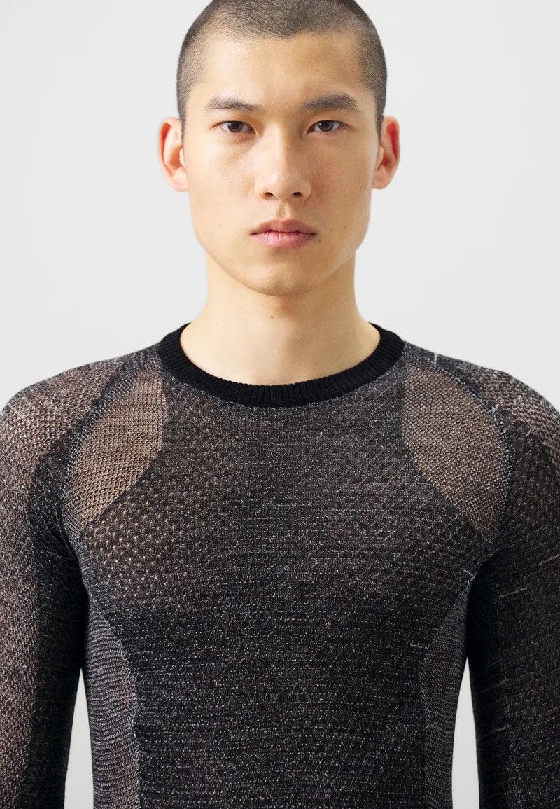 Saul Nash !DS! SS23 Saul Nash High Neck Compression Grey Wool Jumper Size US L / EU 52-54 / 3 - 6 Thumbnail