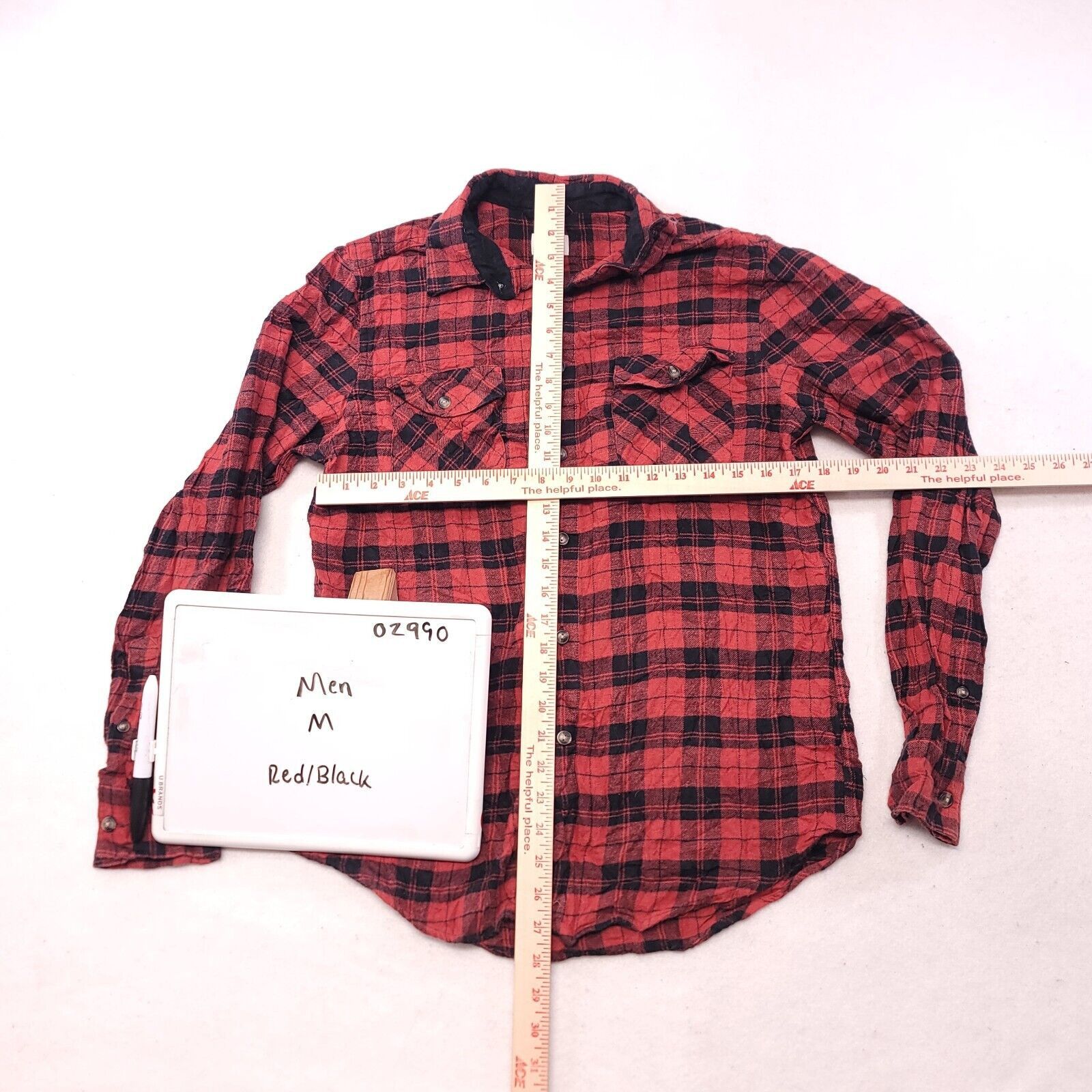 Mossimo Mossimo Tartan Flannel Button Up Shirt Mens Size M Red Black Size US M / EU 48-50 / 2 - 6 Thumbnail