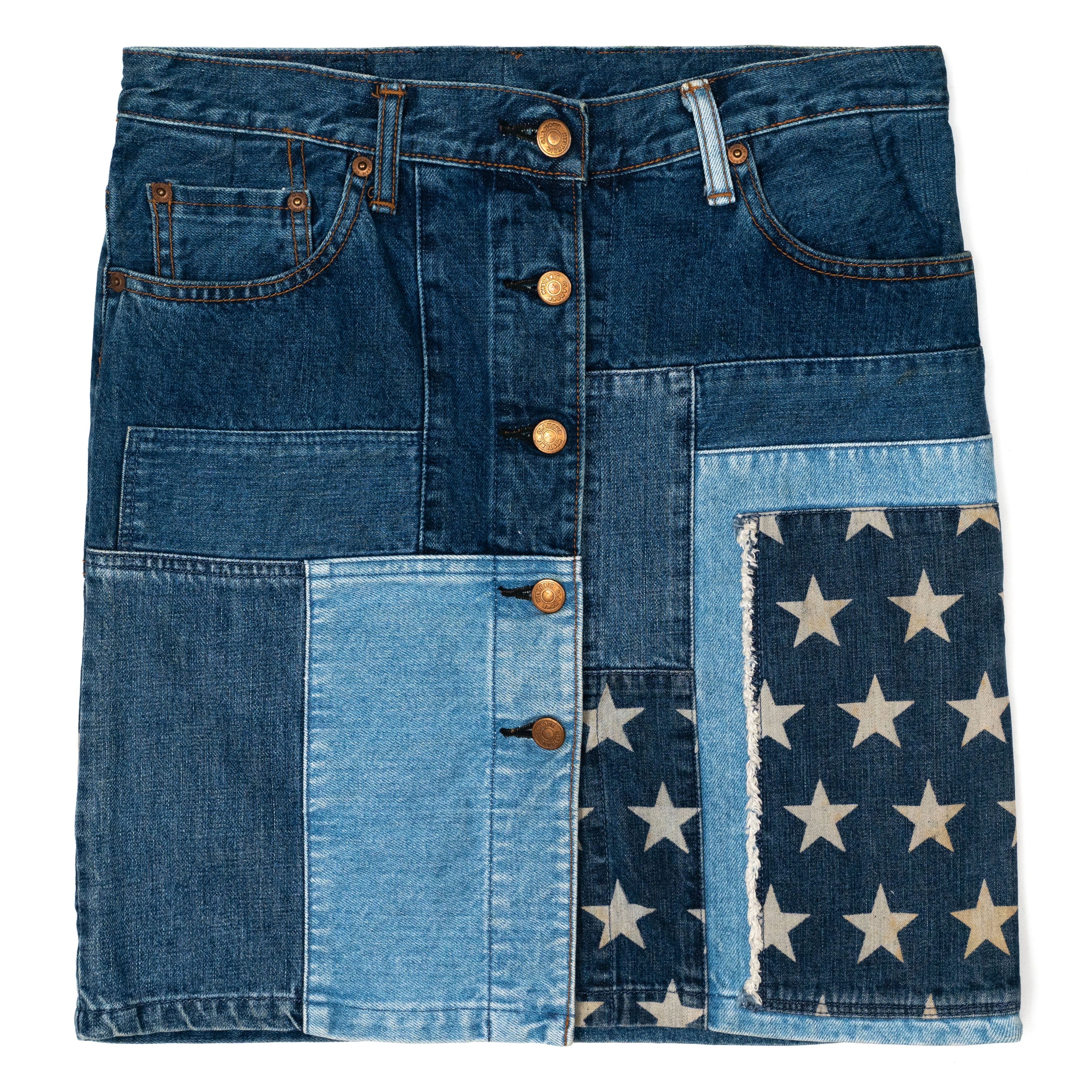 Hysteric Glamour Hysteric Glamour Star Patch Denim Skirt Size 28" / US 6 / IT 42 - 1 Thumbnail