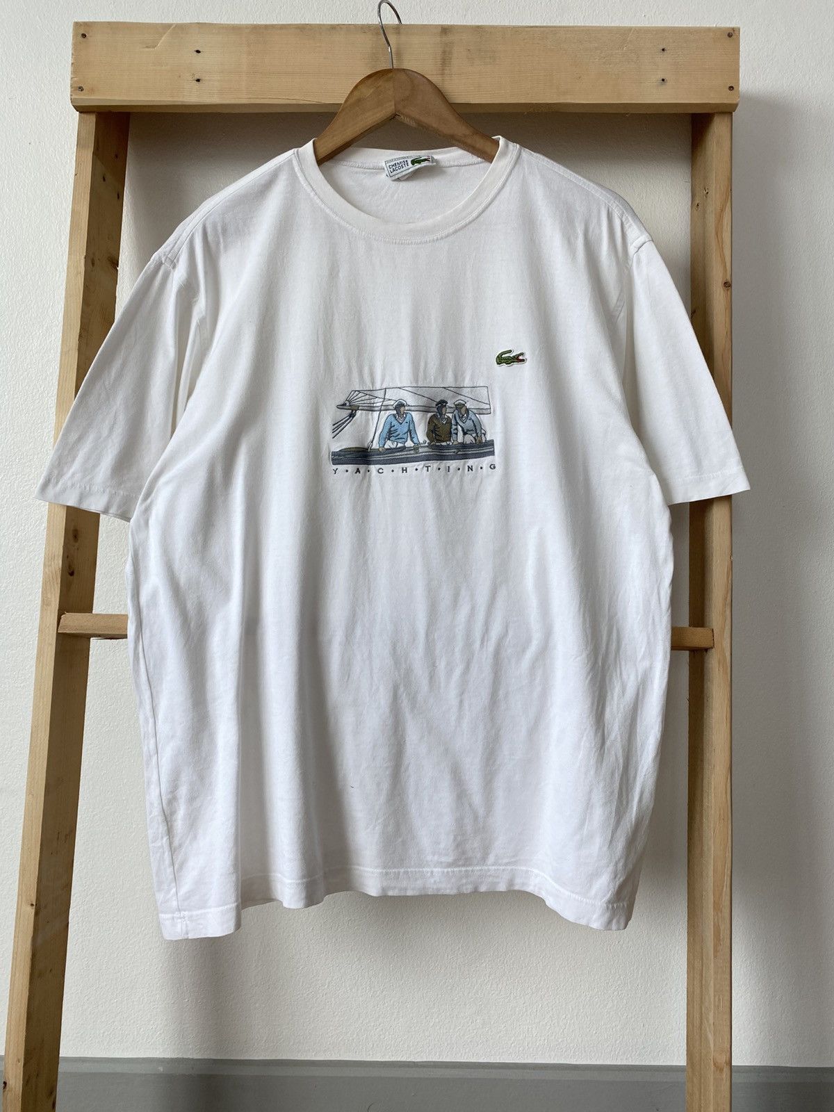 Lacoste Vintage White Lacoste Yachting Tee🌊🛥️ Size US L / EU 52-54 / 3 - 2 Thumbnail