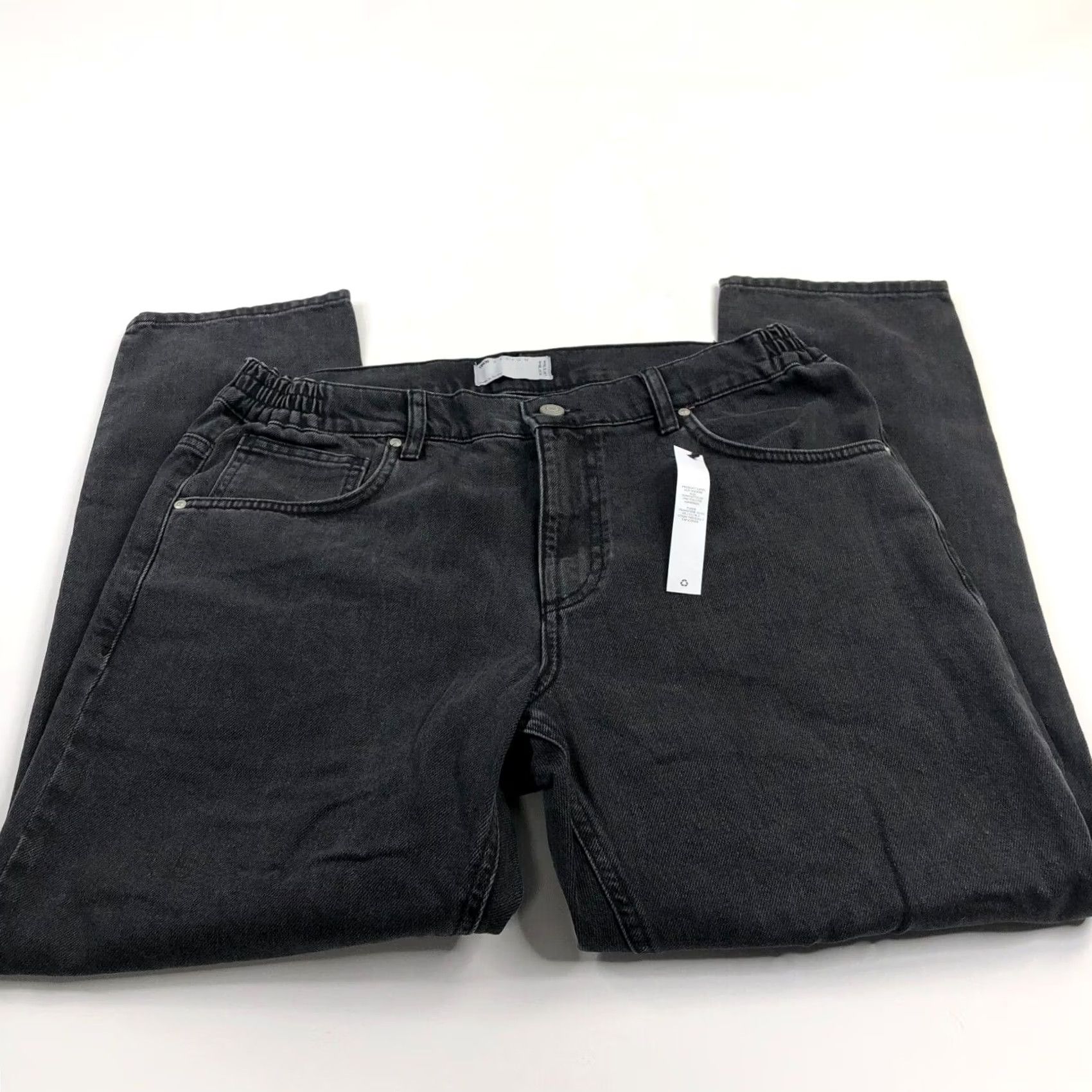 Asos ASOS Design Women's High Rise Relaxed Dad Boyfriend Black 34 x 30 NEW Jeans Size ONE SIZE - 2 Thumbnail