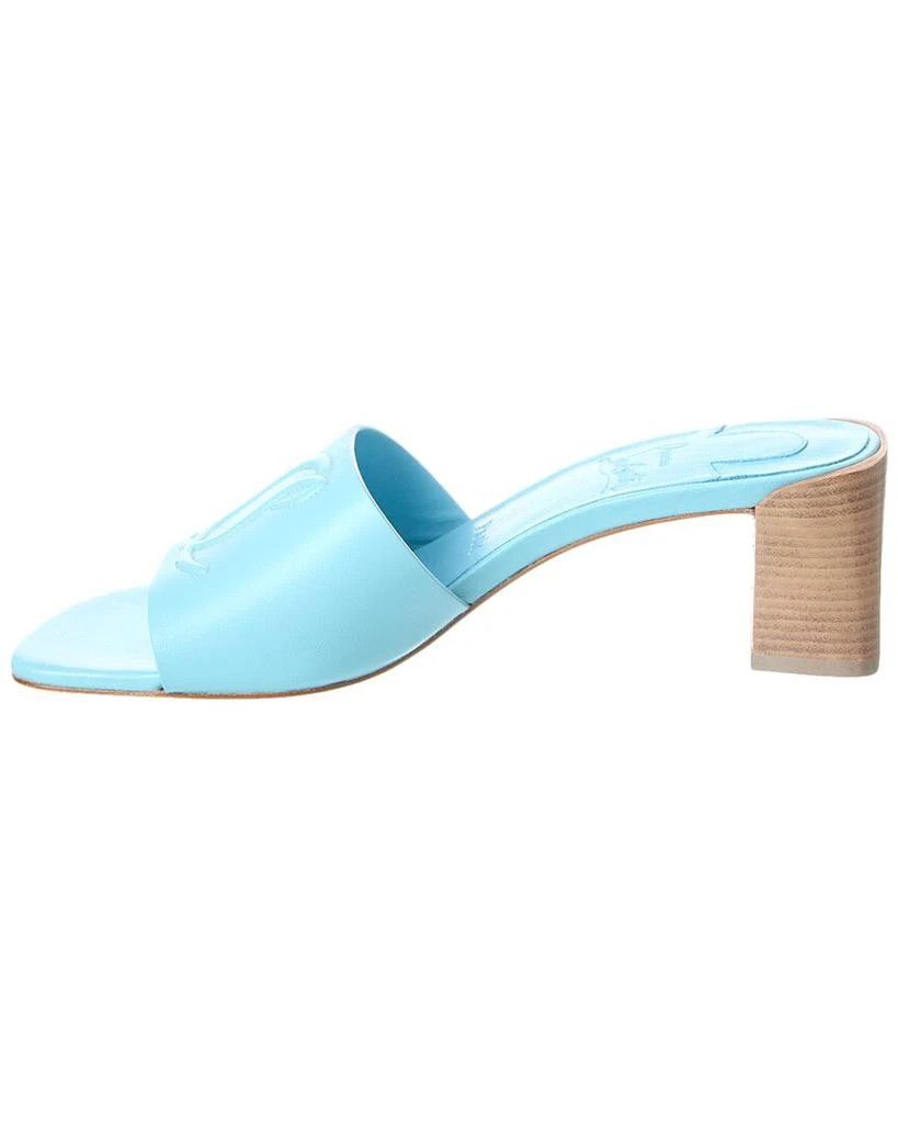 Christian Louboutin o1s1wg110125 CL55 Leather Mule in Blue Size US 10 / IT 40 - 2 Thumbnail