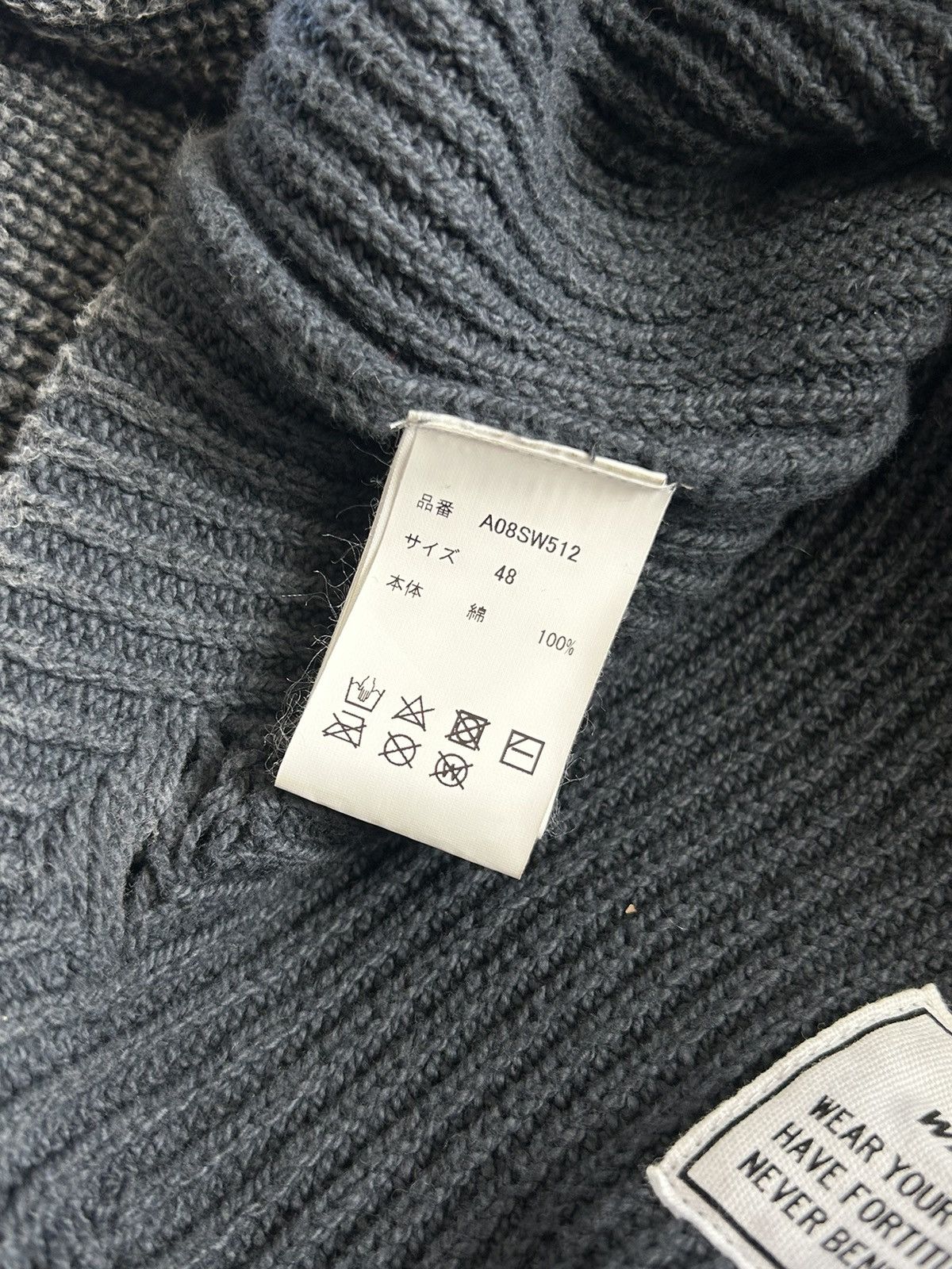 Maison MIHARA YASUHIRO Maison Mihara Yasuhiro grey distressed sweater Size US M / EU 48-50 / 2 - 7 Thumbnail