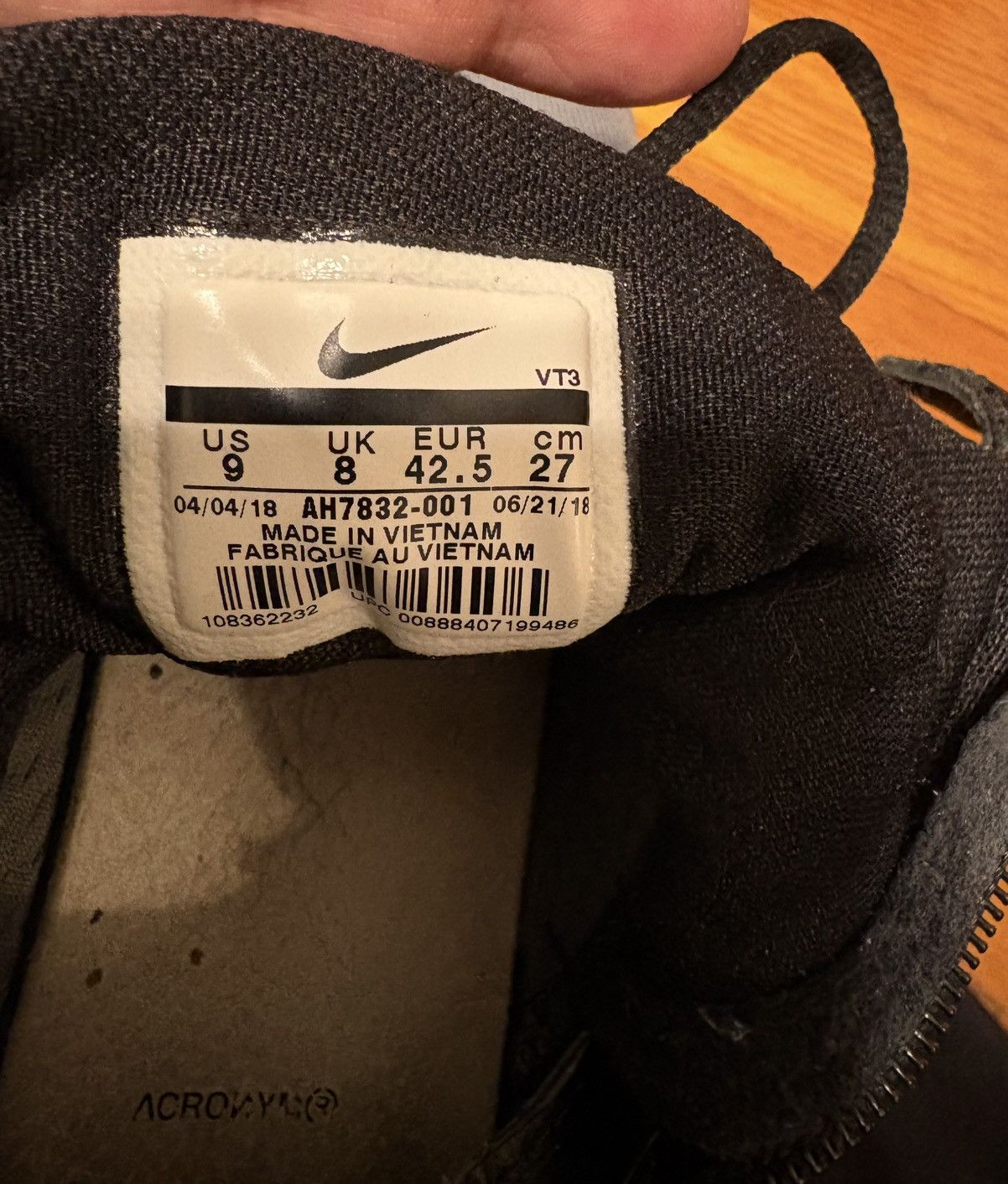 Acronym × Nike Authentic nike x acronym presto blk/wht/grey sz 9 Size US 9 / EU 42 - 7 Thumbnail