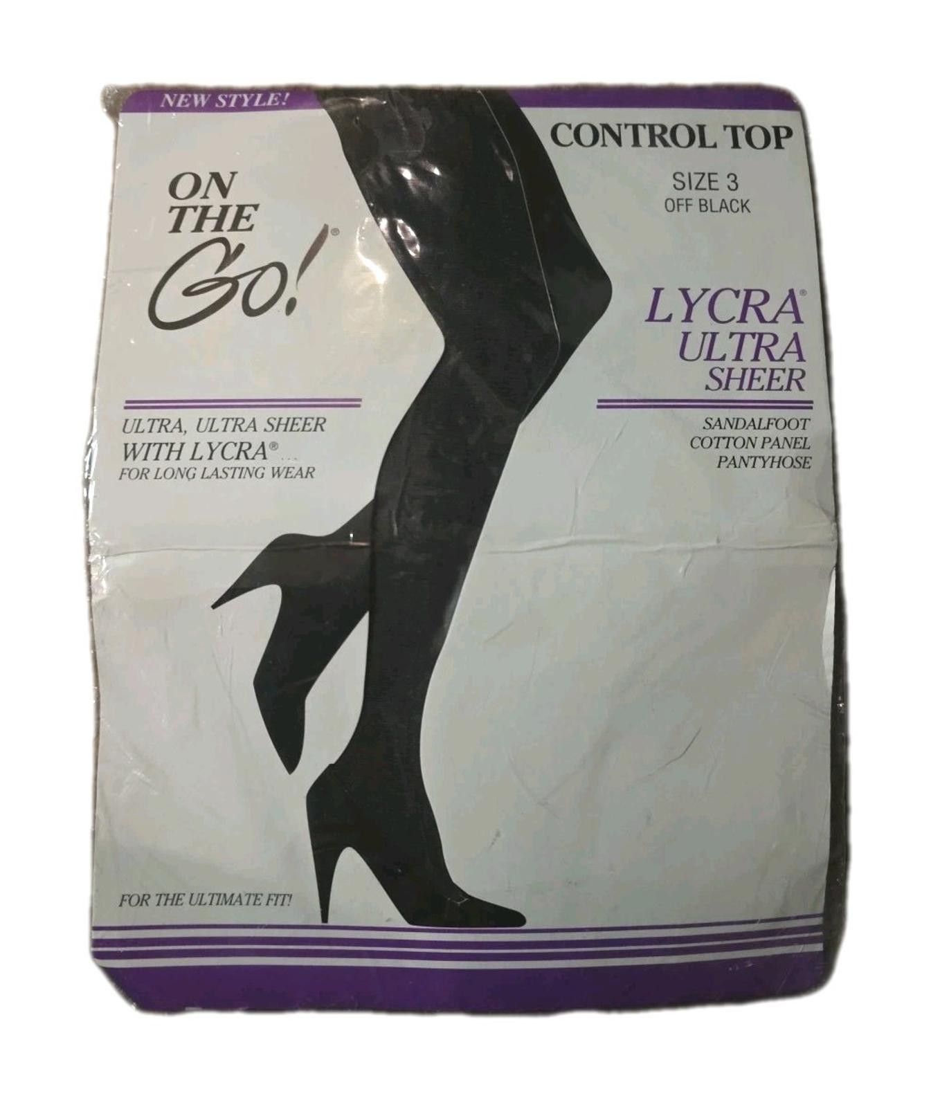 Other On the Go! Lycra Ultra Sheer Control Top Pantyhose Size 3 O Size ONE SIZE - 1 Thumbnail