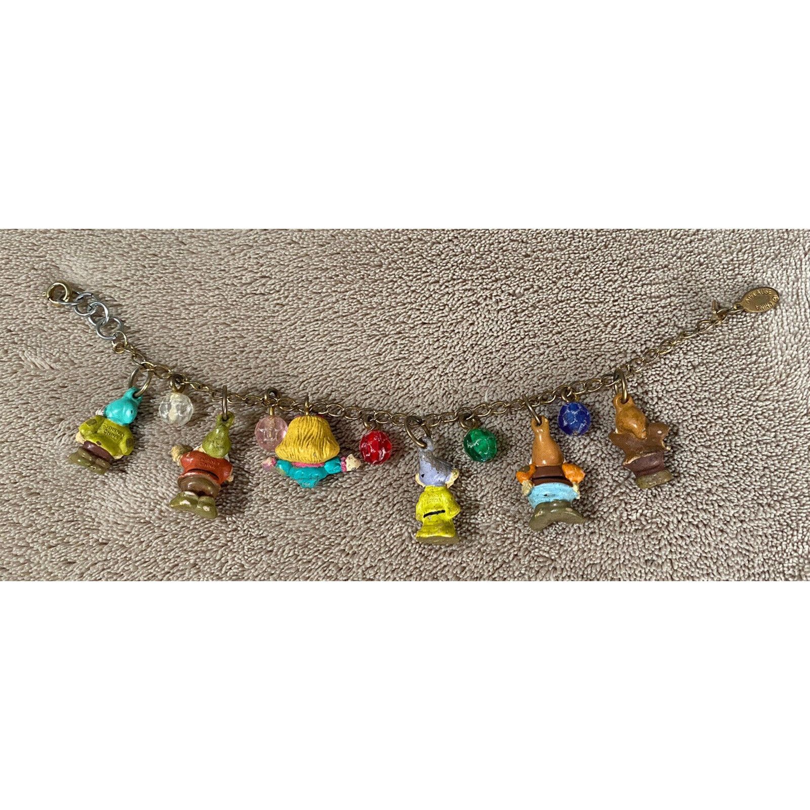 Disney 1980s Disney Vintage Antique Snow White Dwarf Charm Bracelet Size ONE SIZE - 6 Thumbnail