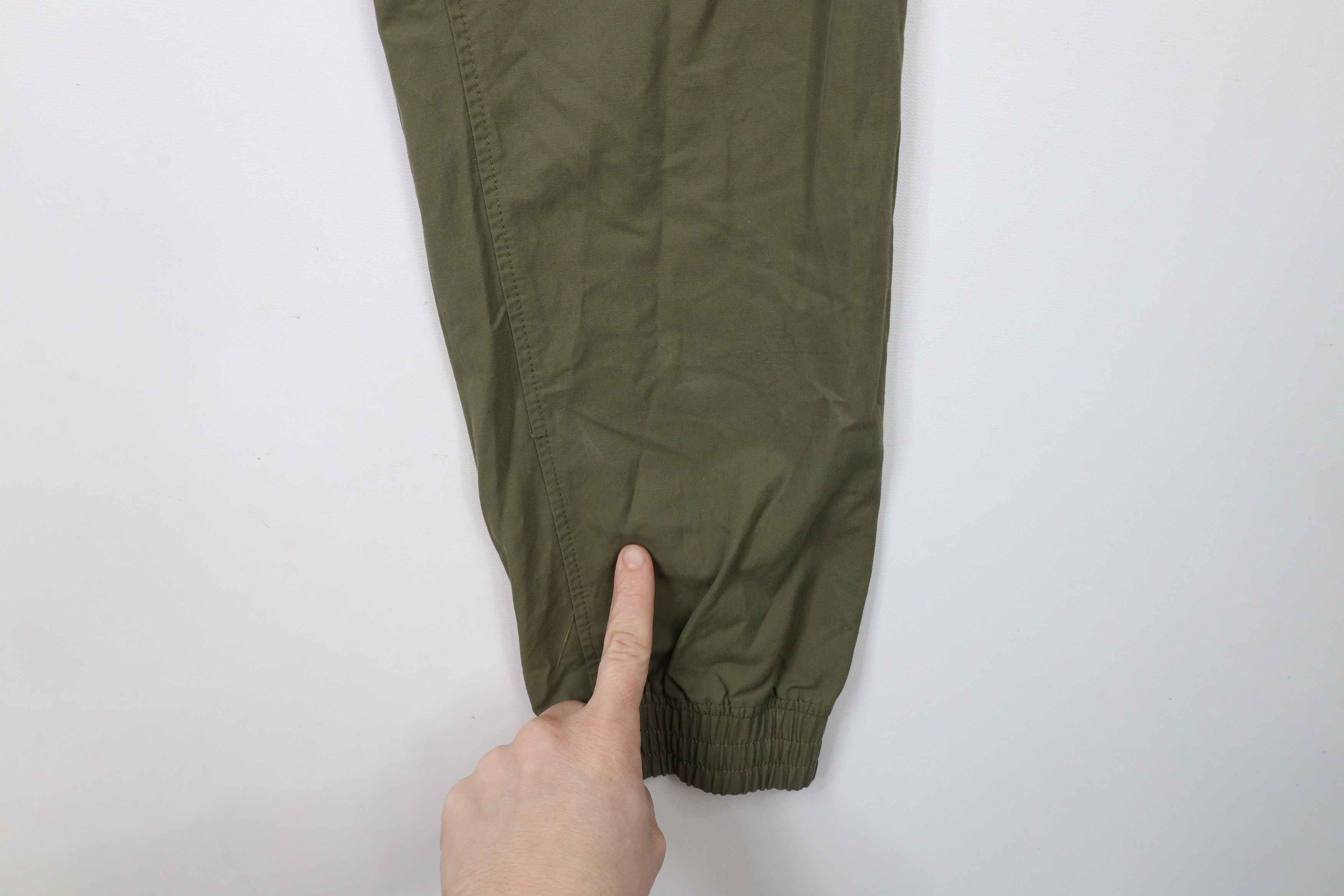 Nike × Vintage Vintage Nike Mini Swoosh Cuffed Joggers Pants Olive Green Size US 36 / EU 52 - 5 Thumbnail