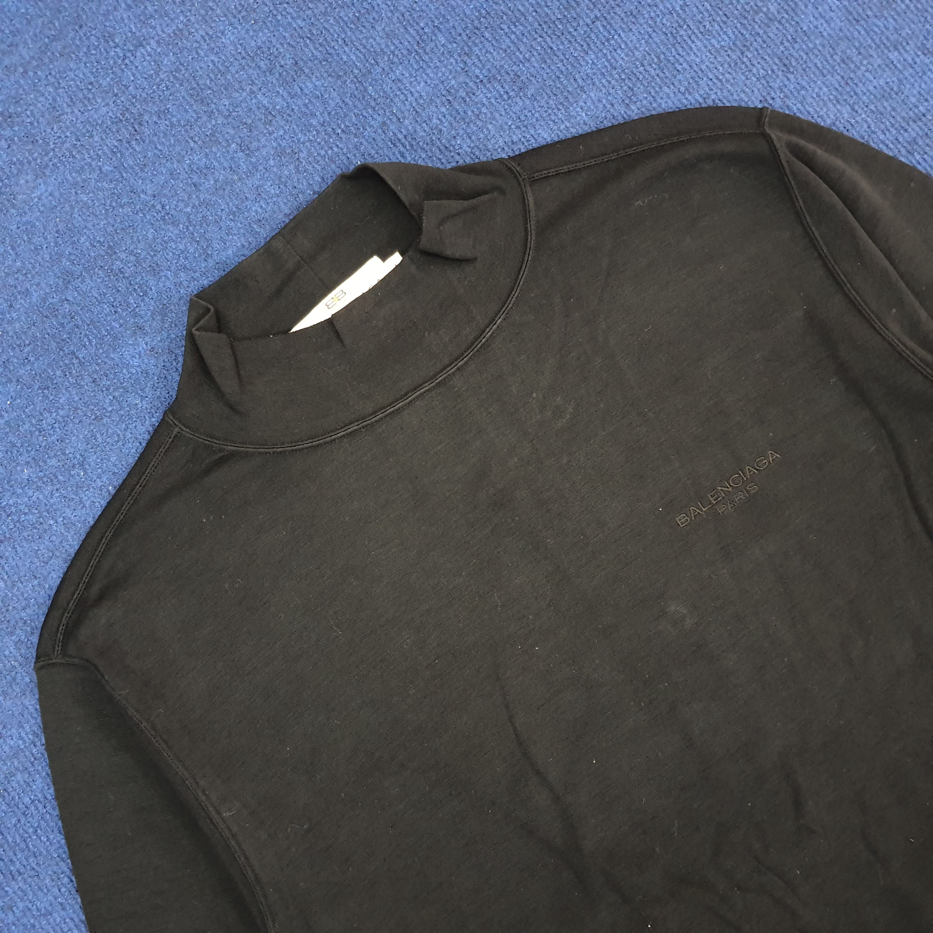 Balenciaga × Designer × Vintage Vintage Balenciaga Paris Long Sleeve Turtle Neck T-shirt Size US M / EU 48-50 / 2 - 2 Thumbnail