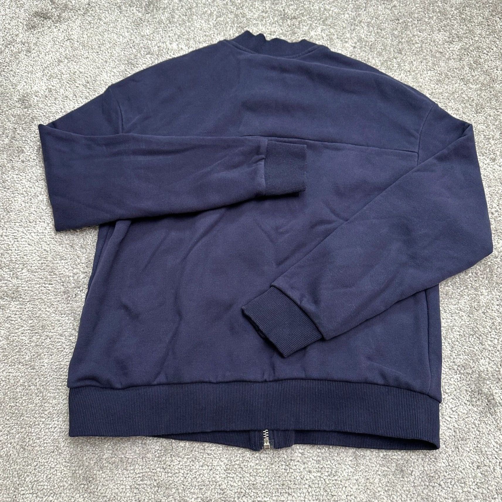 Vintage Pie Pie Buy Full Zip Sweatshirt Womens Small Navy Blue 100% Cotton Casual All Seasons Zip Winter Spring Fall Crew Neck Mens Womens Size S / US 4 / IT 40 - 2 Thumbnail
