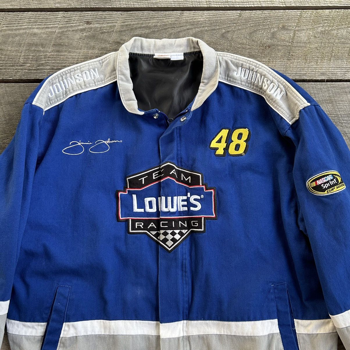 NASCAR × Vintage Vintage NASCAR Jimmie Johnson Lowe’s Racing Jacket Size US XL / EU 56 / 4 - 2 Thumbnail