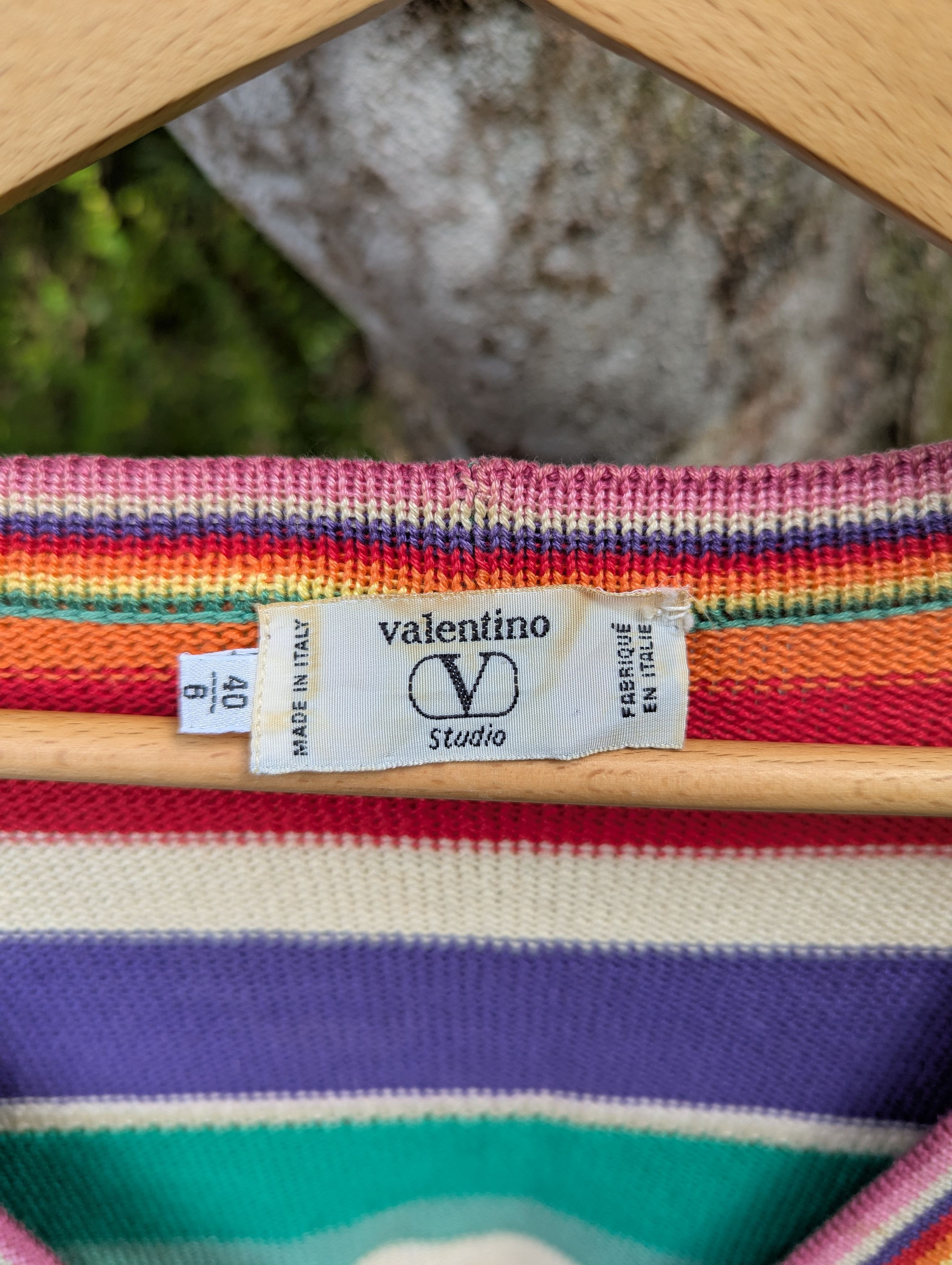 Valentino Valentino Rainbow Button Up Cardigan Sweater Size US L / EU 52-54 / 3 - 2 Thumbnail
