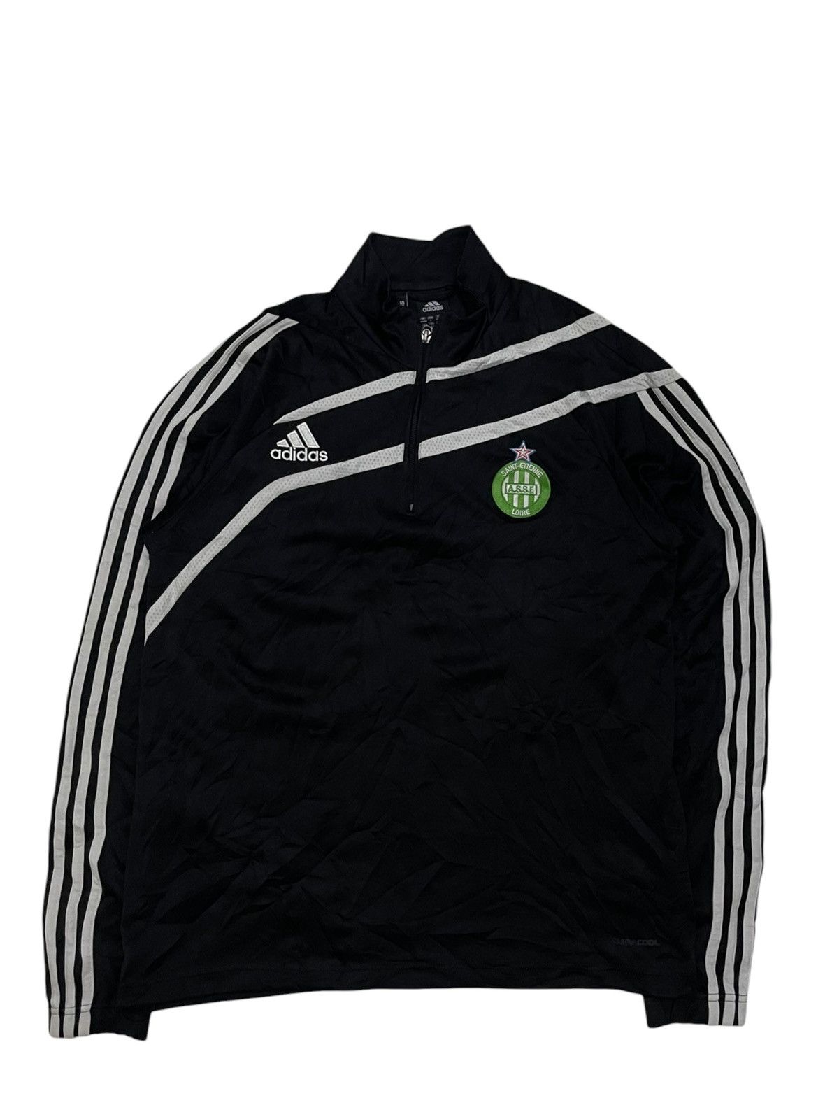 Adidas Y2K Adidas AS Saint-Etienne Halfzipper Training Jacket Size US L / EU 52-54 / 3 - 1 Thumbnail