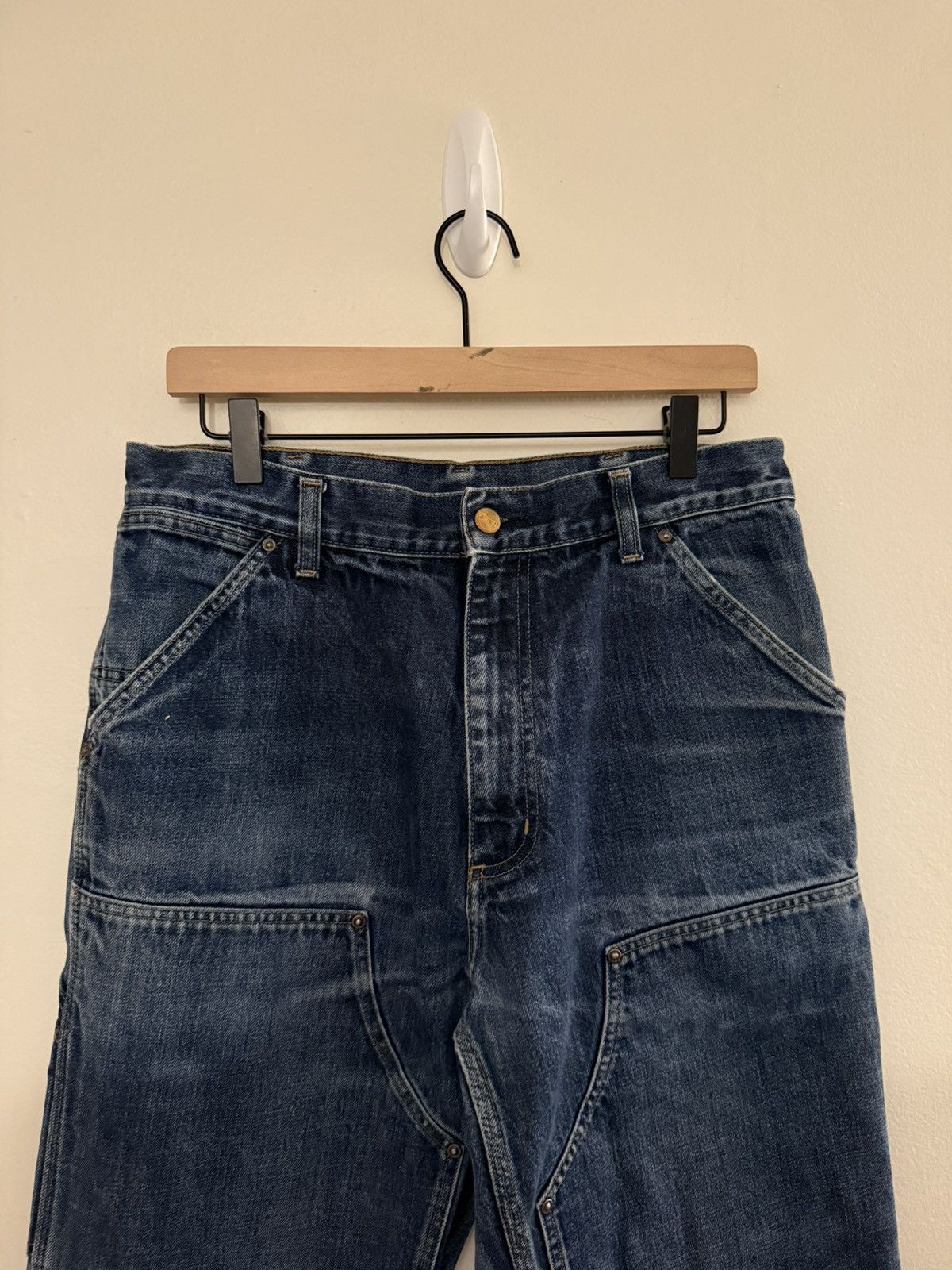 Carhartt Vintage Thrashed Faded Carhartt Double Knee Denim 4gseller Size US 32 / EU 48 - 3 Thumbnail