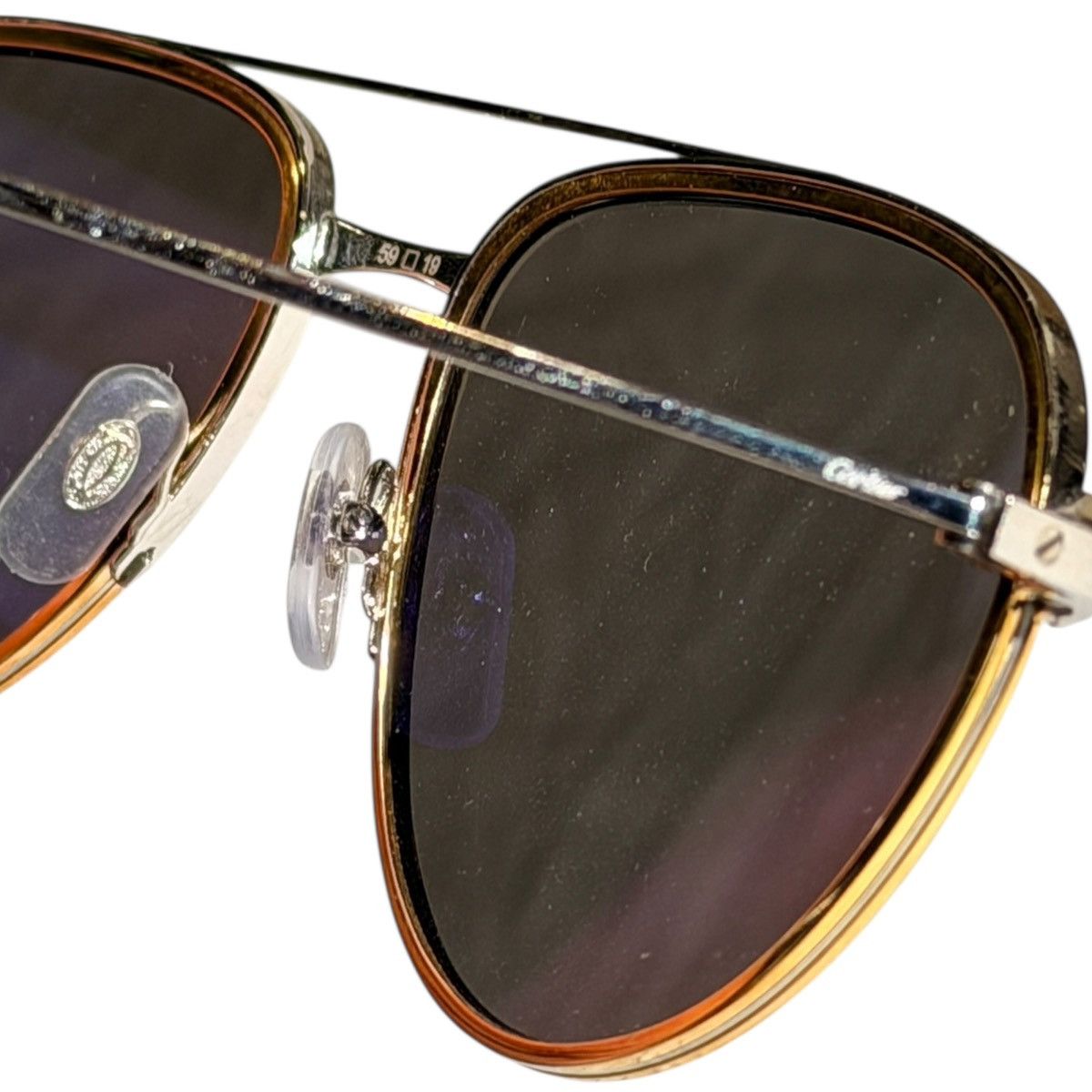 Cartier $1395 Santos CT0325S aviator sunglasses Size ONE SIZE - 8 Thumbnail