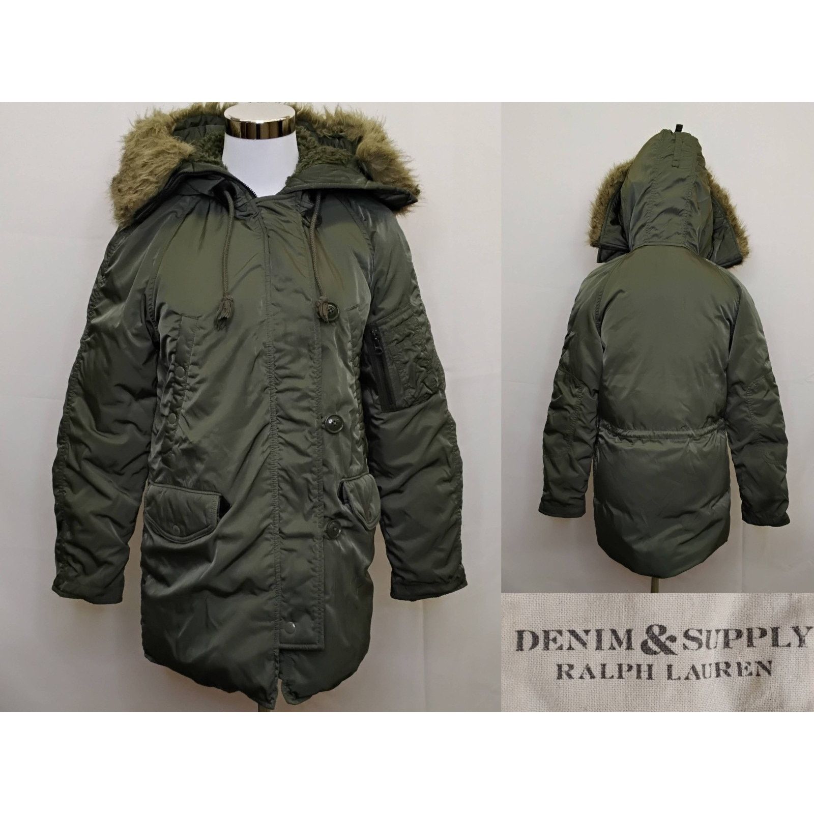 Ralph Lauren Ralph Lauren Denim & Supply Parka Women's S Green Faux Ruff Size S / US 4 / IT 40 - 1 Thumbnail