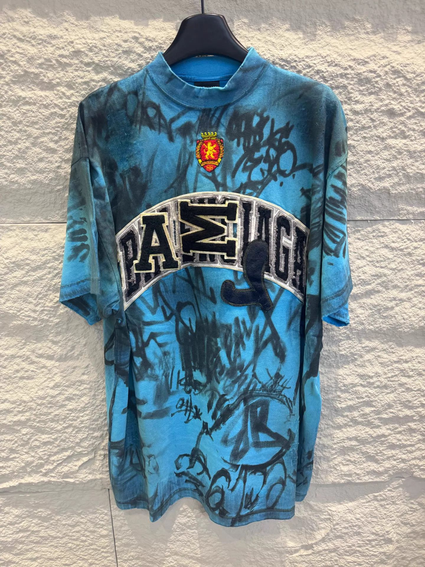 Balenciaga Balenciaga SS23 Logo Oversized Crew Tee Blue Size 1 Size US S / EU 44-46 / 1 - 1 Thumbnail