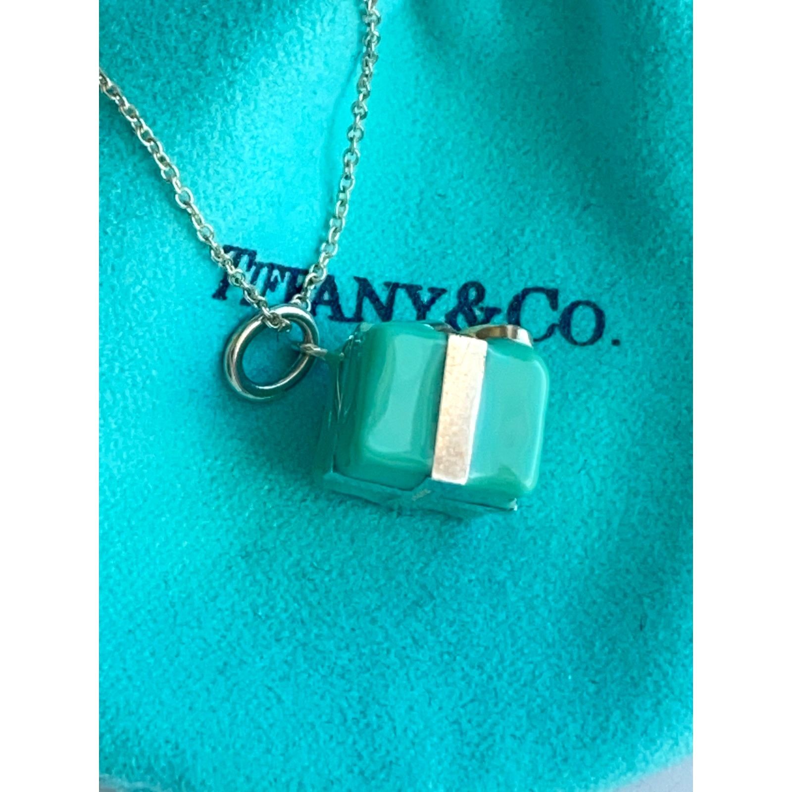 Tiffany & Co. Tiffany & Co. Sterling Silver Blue Box Pendant Necklace Size ONE SIZE - 3 Thumbnail