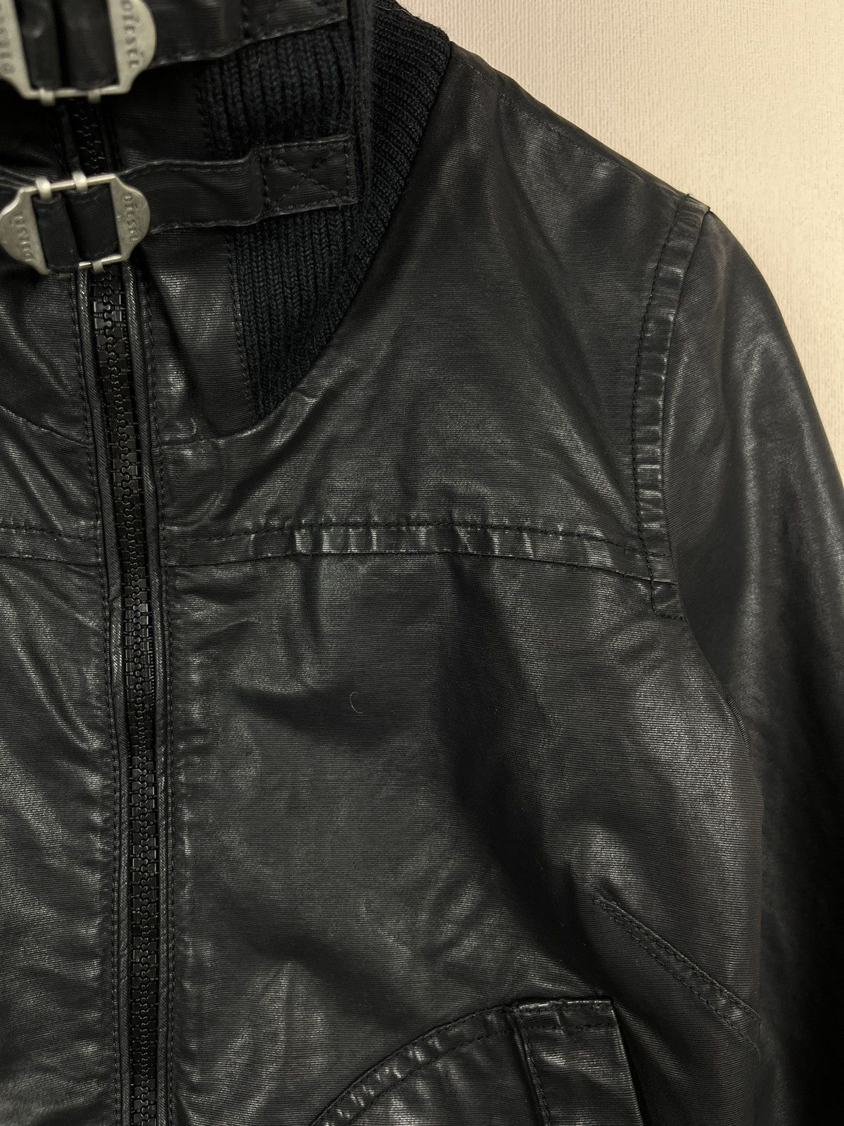 Diesel Vintage Diesel Biker Jacket Motorcycle Black Spalmatura Size US S / EU 44-46 / 1 - 6 Thumbnail