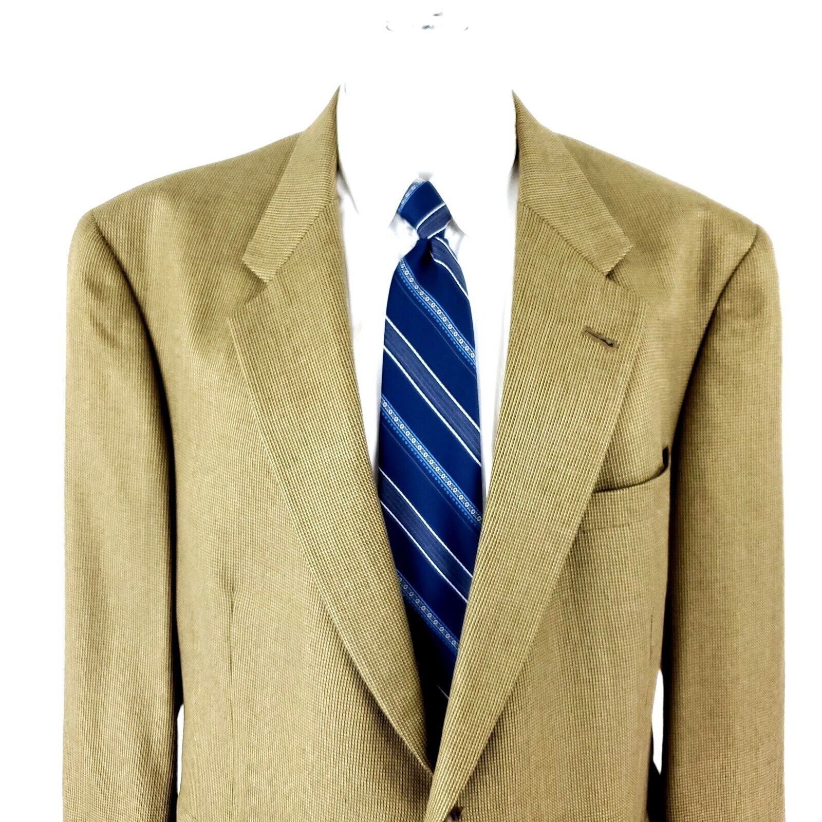 Hart Schaffner Marx Hart Schaffner Marx Wool 2 Button Sport Coat 46L Tan Nailshe Size 46L - 1 Thumbnail