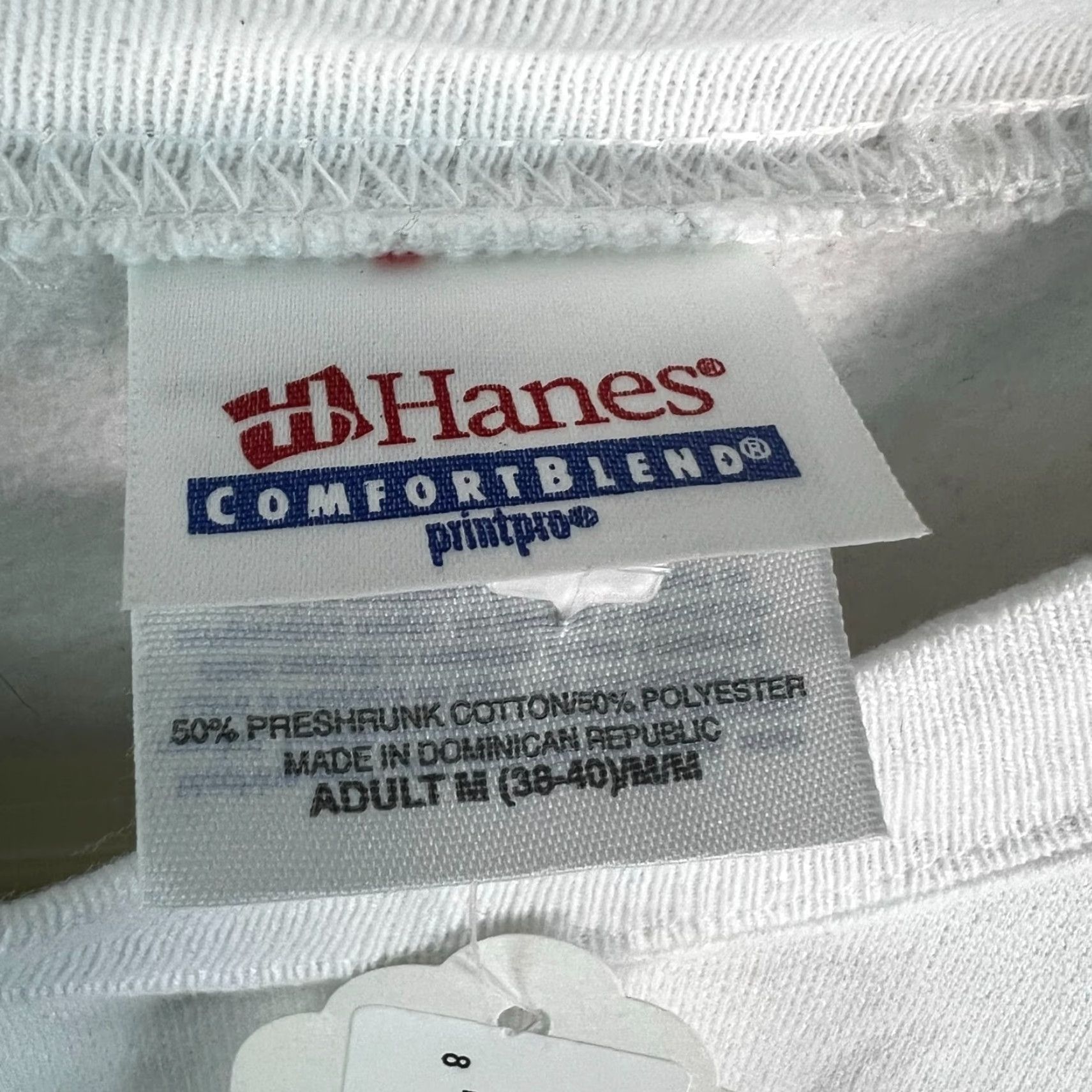 Hanes Hanes Orlando Comfort Blend Sweatshirt White M Mens Shirt Pullover Crew Neck 50% cotton 50% polyester Graphic Print Pouch Pocket Size US M / EU 48-50 / 2 - 5 Thumbnail