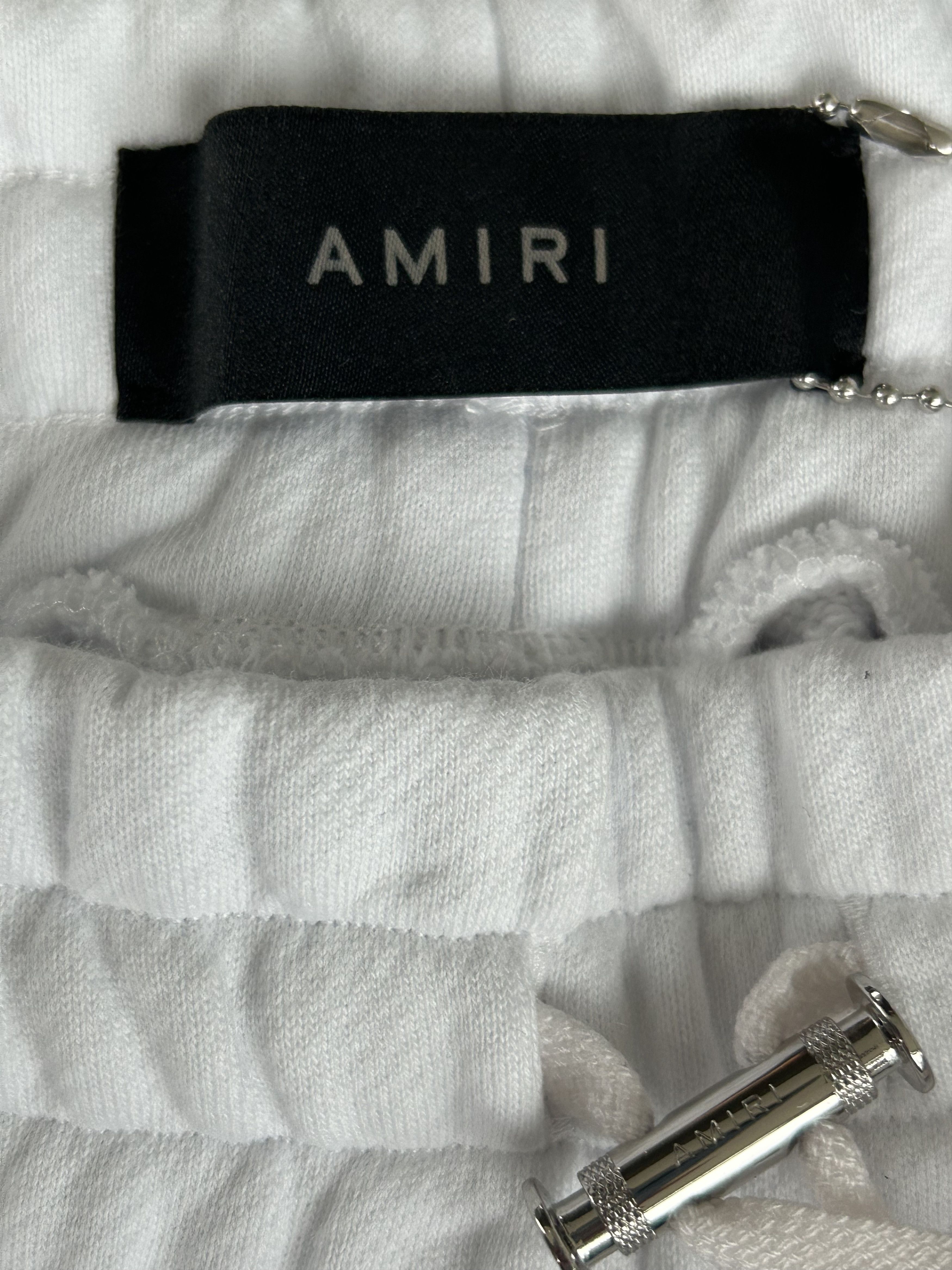 Amiri Amiri White Floral Logo Shorts Size US 32 / EU 48 - 3 Thumbnail